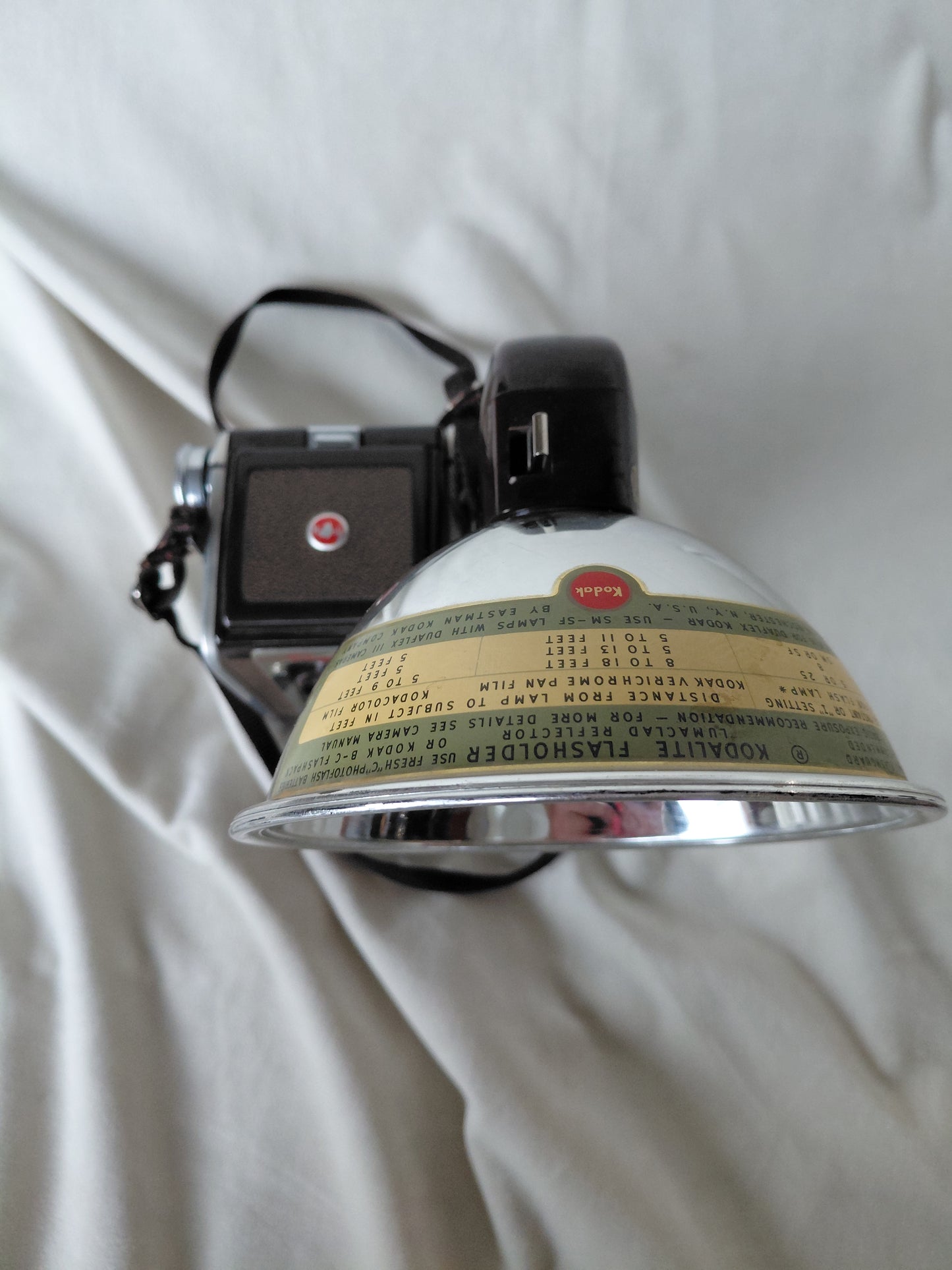 Vintage myndavél með flasshaldara Duaflex II (1950-1954), Kodak