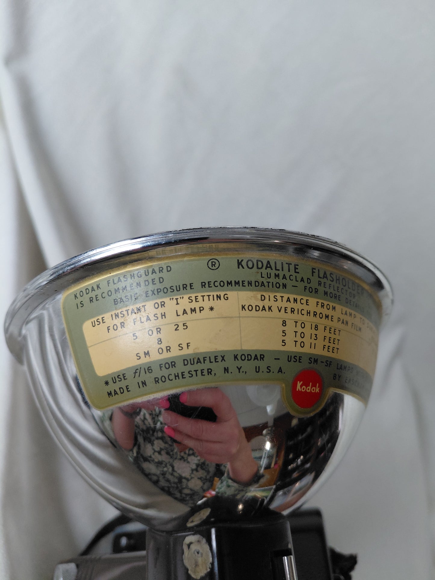 Vintage myndavél með flasshaldara Duaflex II (1950-1954), Kodak