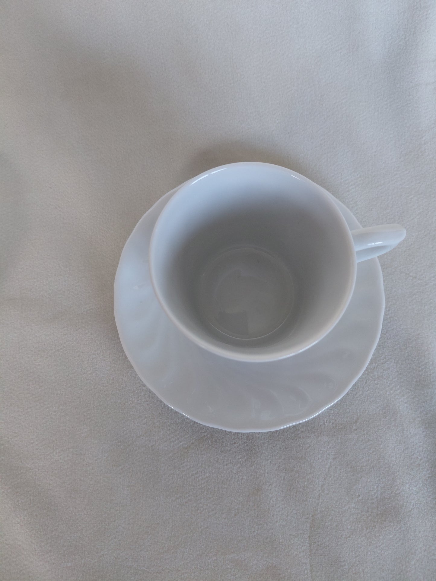 Vintage kaffibollar, undirskál & hliðardiskar Swirl design (1960-1980) - Parið selst stakt, Porcelana Quinta Nova
