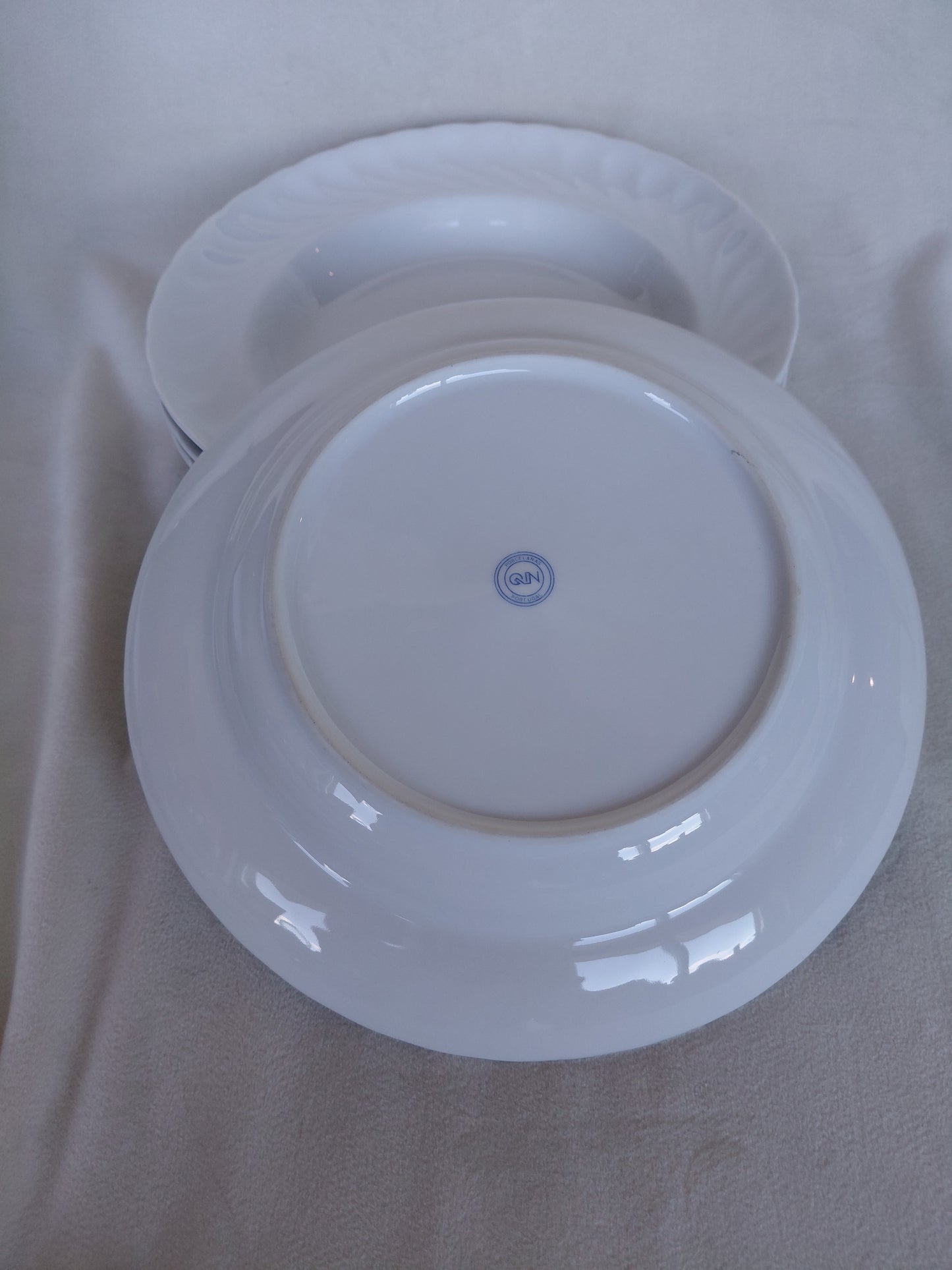 Vintage súpudiskar Swirl design (1960-1980) - Seljast stakir, Porcelana Quinta Nova