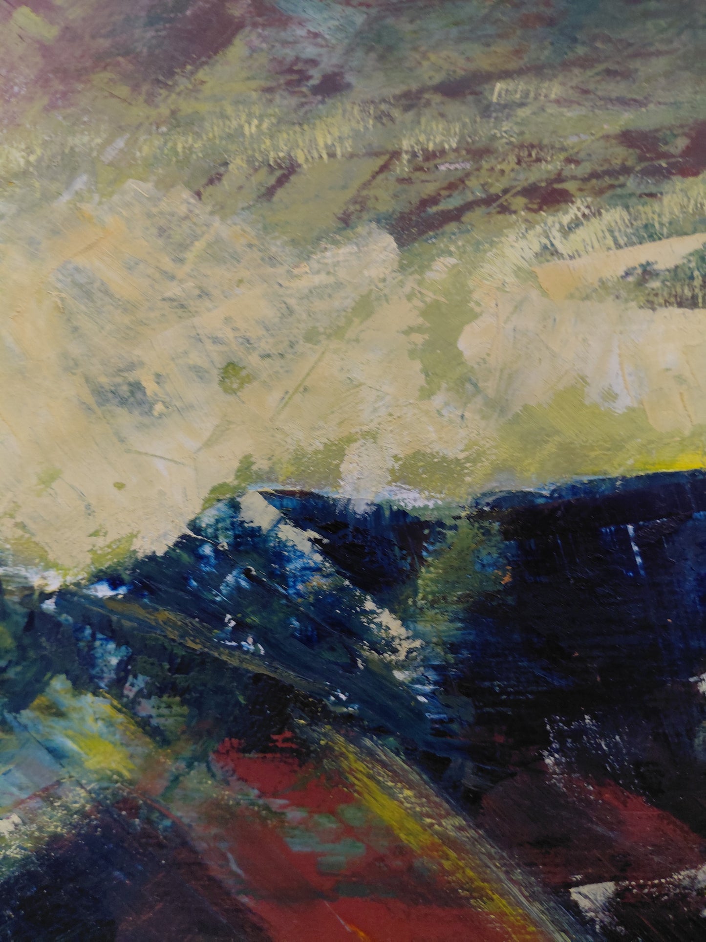 Málverk olía landslag (69x101 cm), Garðar Jökulsson