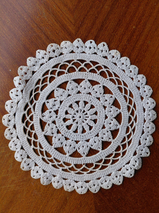 Heklaður dúkur (Ø22.5 cm), Vintage