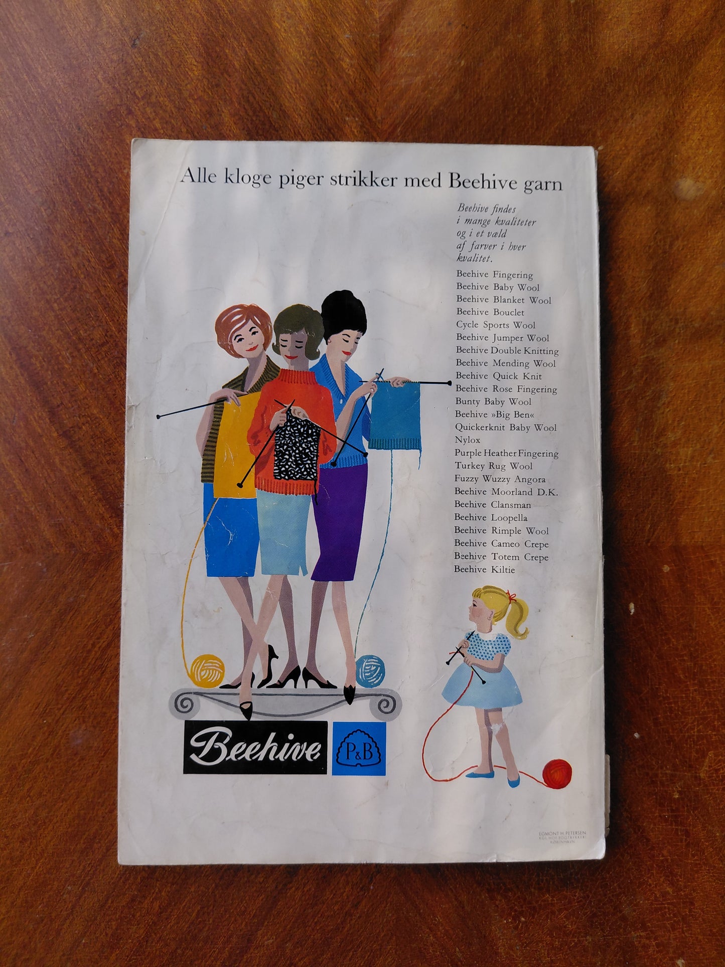 Prjónauppskriftir danskt Alt for damerne nr. 35A (1961-1962), BWT Strikkebog