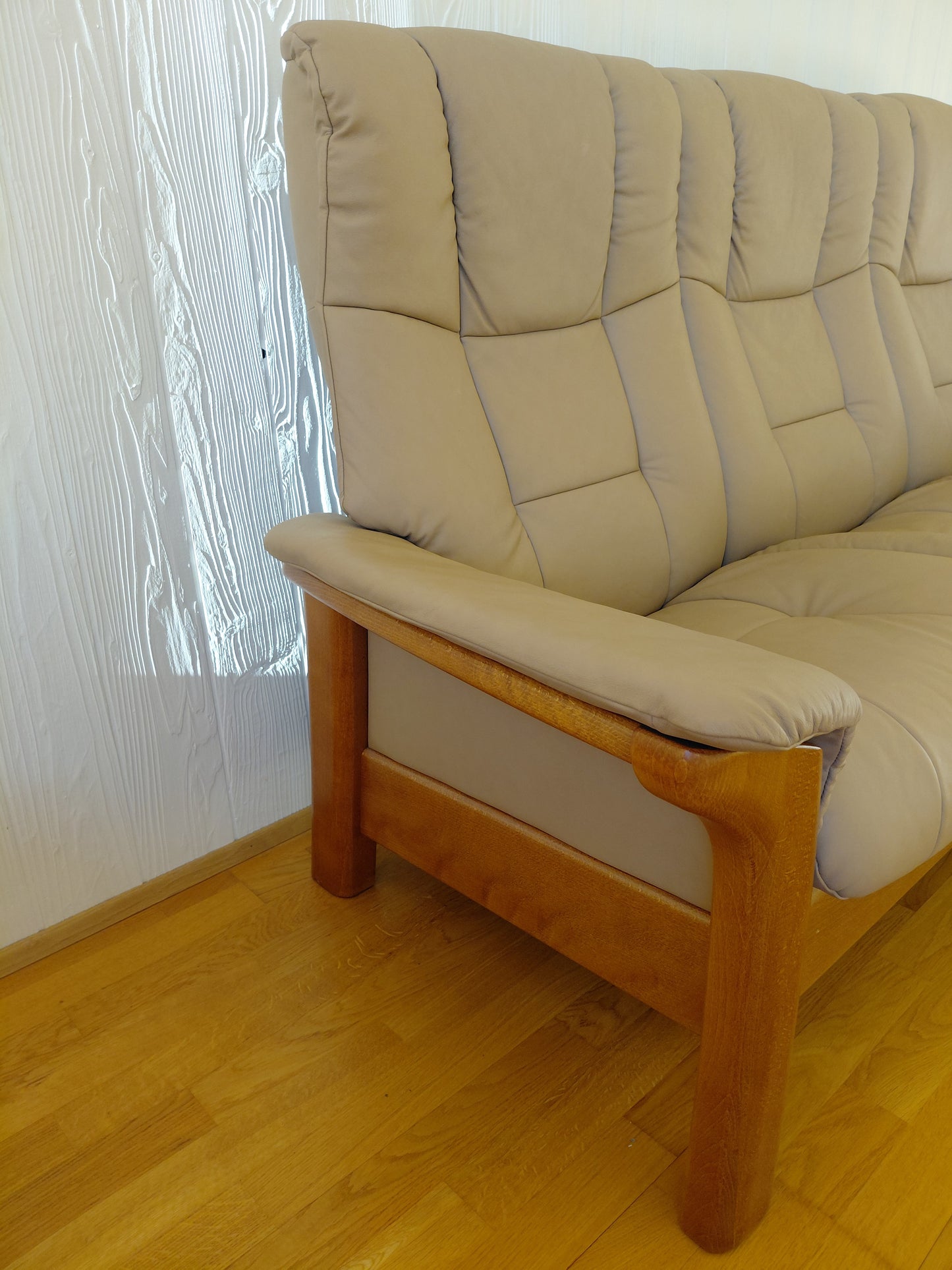 Stillanlegur 3-manna leður hægindasófi Stressless Comfort - Windsor (2007-2008), Ekornes