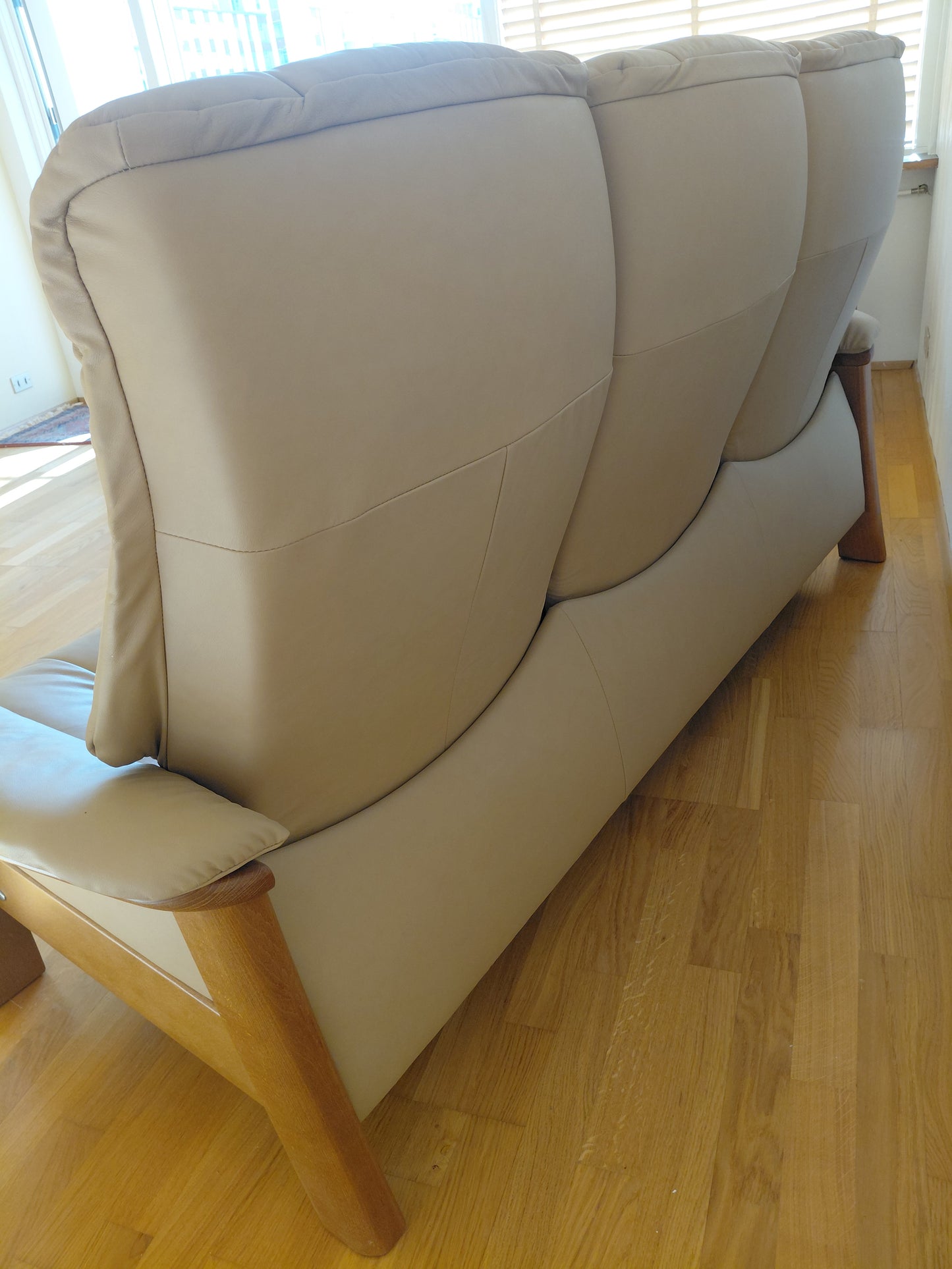 Stillanlegur 3-manna leður hægindasófi Stressless Comfort - Windsor (2007-2008), Ekornes