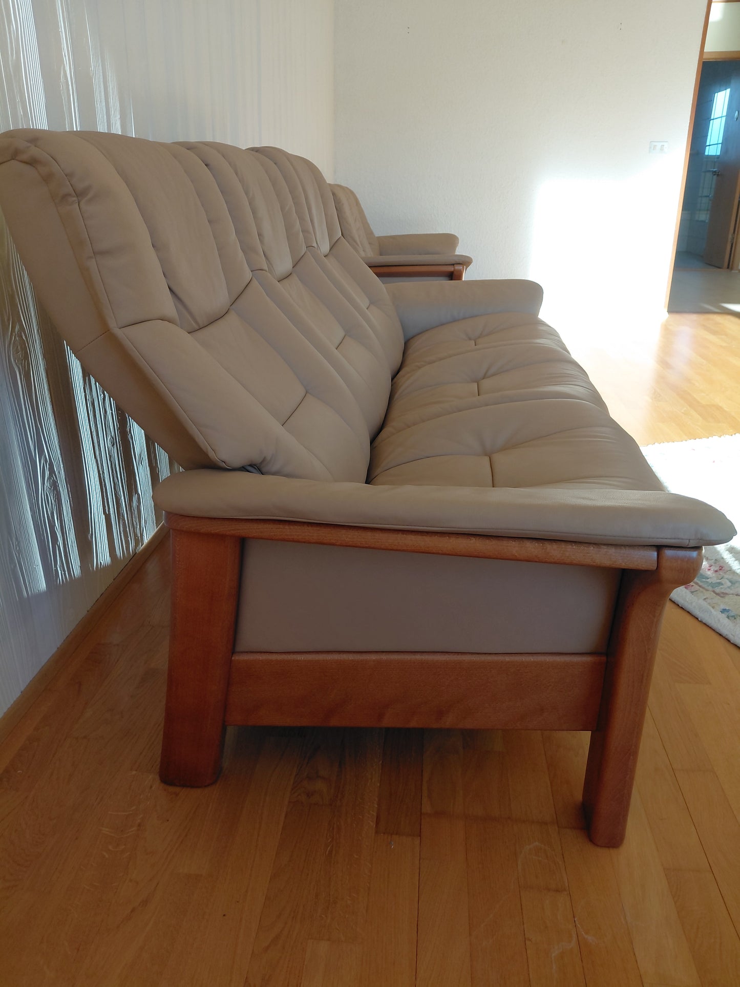 Stillanlegur 3-manna leður hægindasófi Stressless Comfort - Windsor (2007-2008), Ekornes