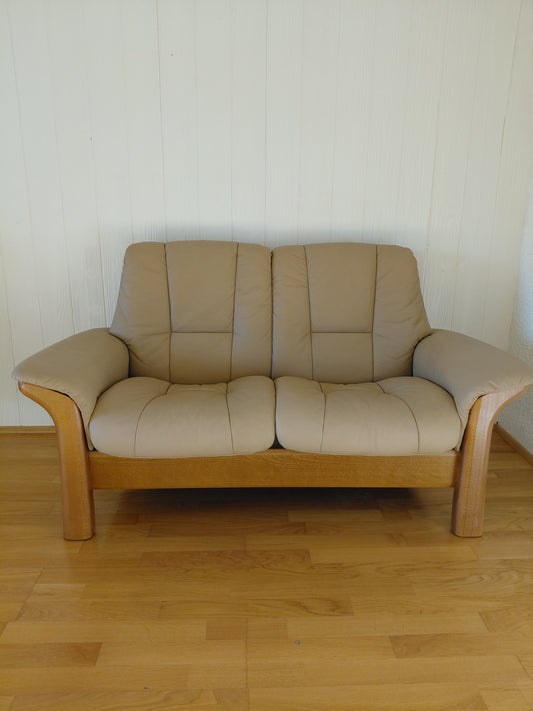 Stillanlegur 2-manna leður hægindasófi Stressless Comfort - Windsor (2007-2008), Ekornes