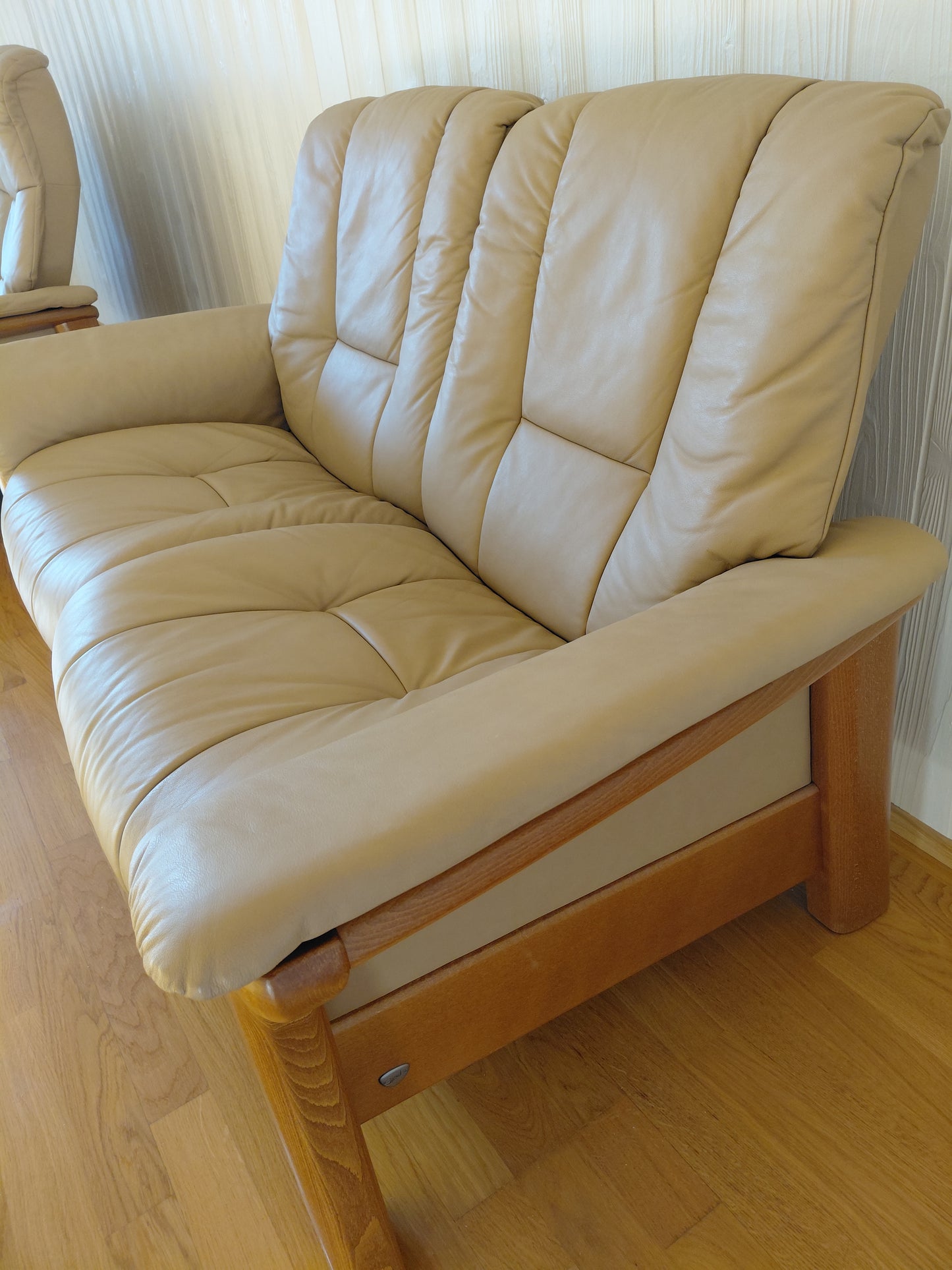 Stillanlegur 2-manna leður hægindasófi Stressless Comfort - Windsor (2007-2008), Ekornes