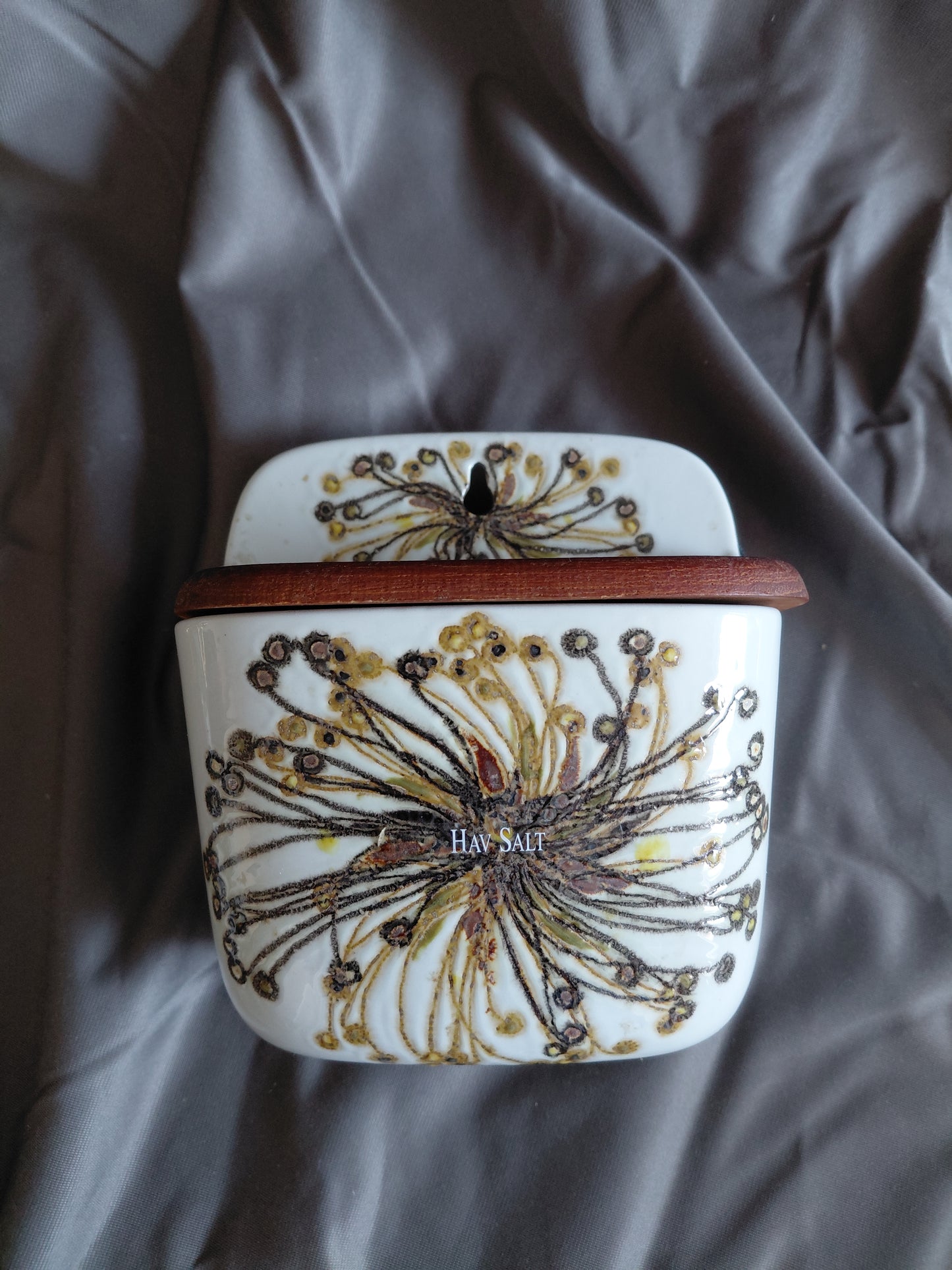 Vintage vegghengt saltkar eftir Ellen Malmer (1969), Royal Copenhagen