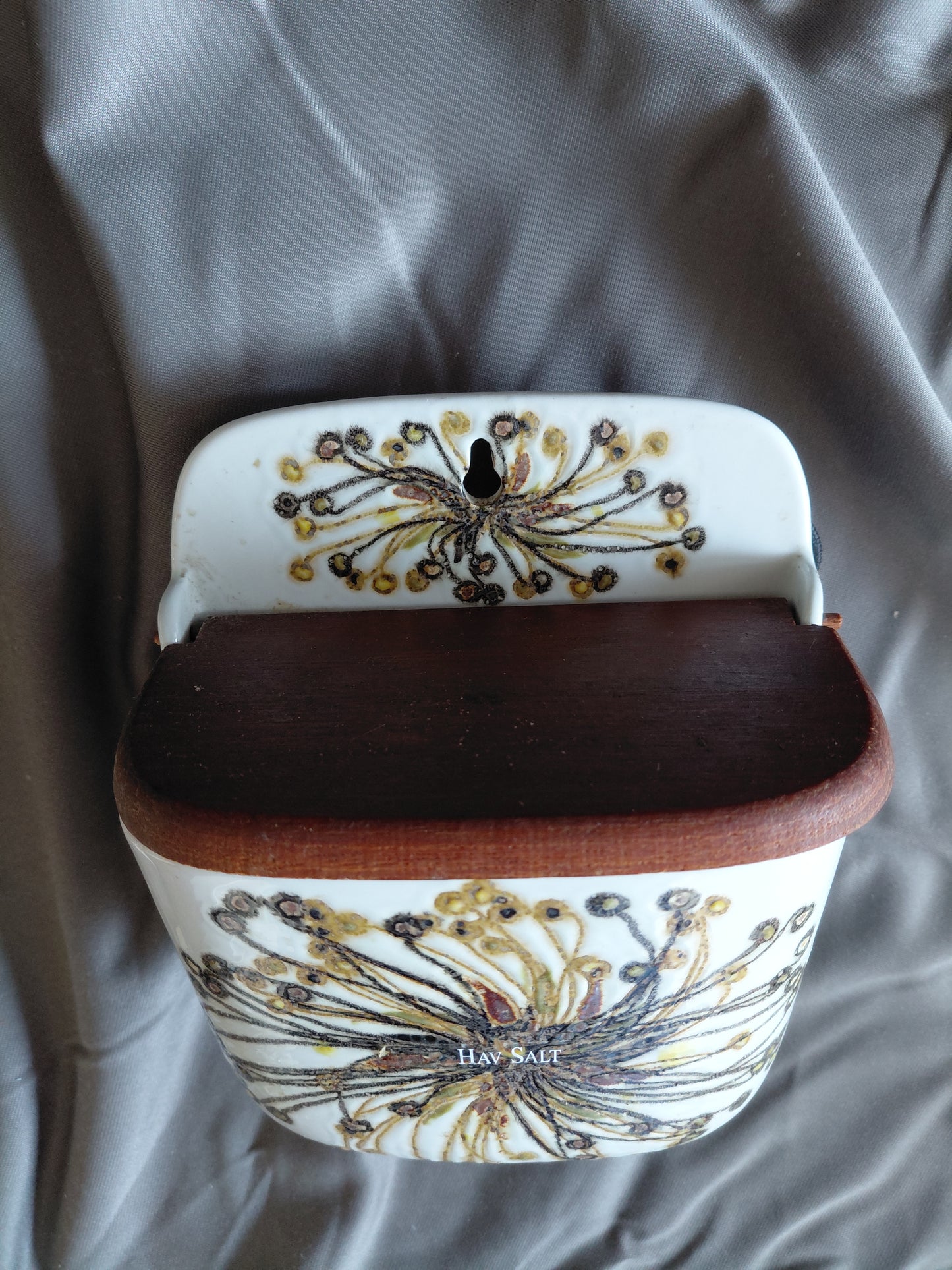 Vintage vegghengt saltkar eftir Ellen Malmer (1969), Royal Copenhagen