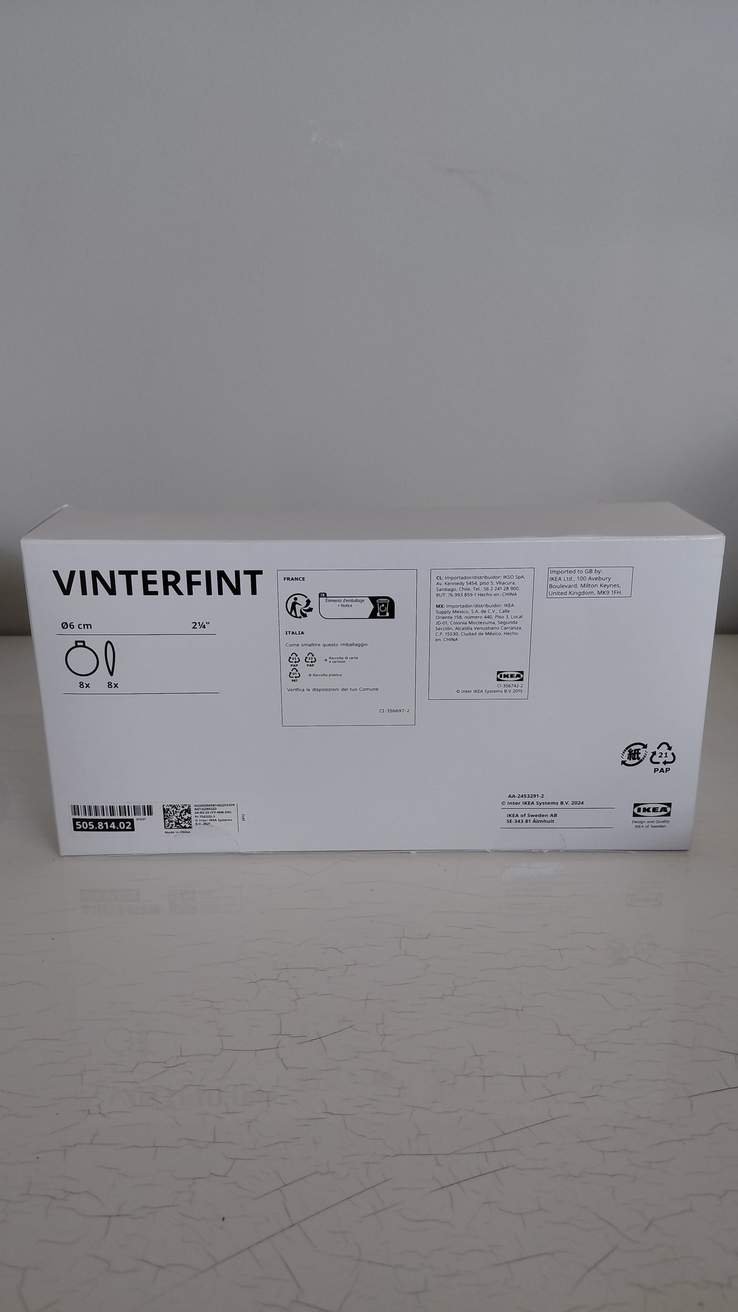 Jólakúlur 8 stk í pakka (ónotað), Ikea