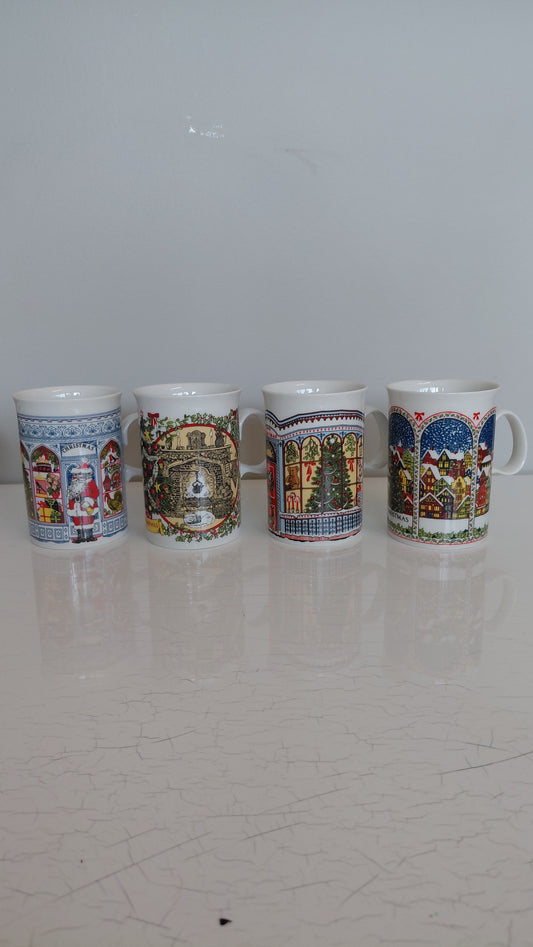 Vintage jólakönnur 4 stk í pakka (1980-1990), Dunoon