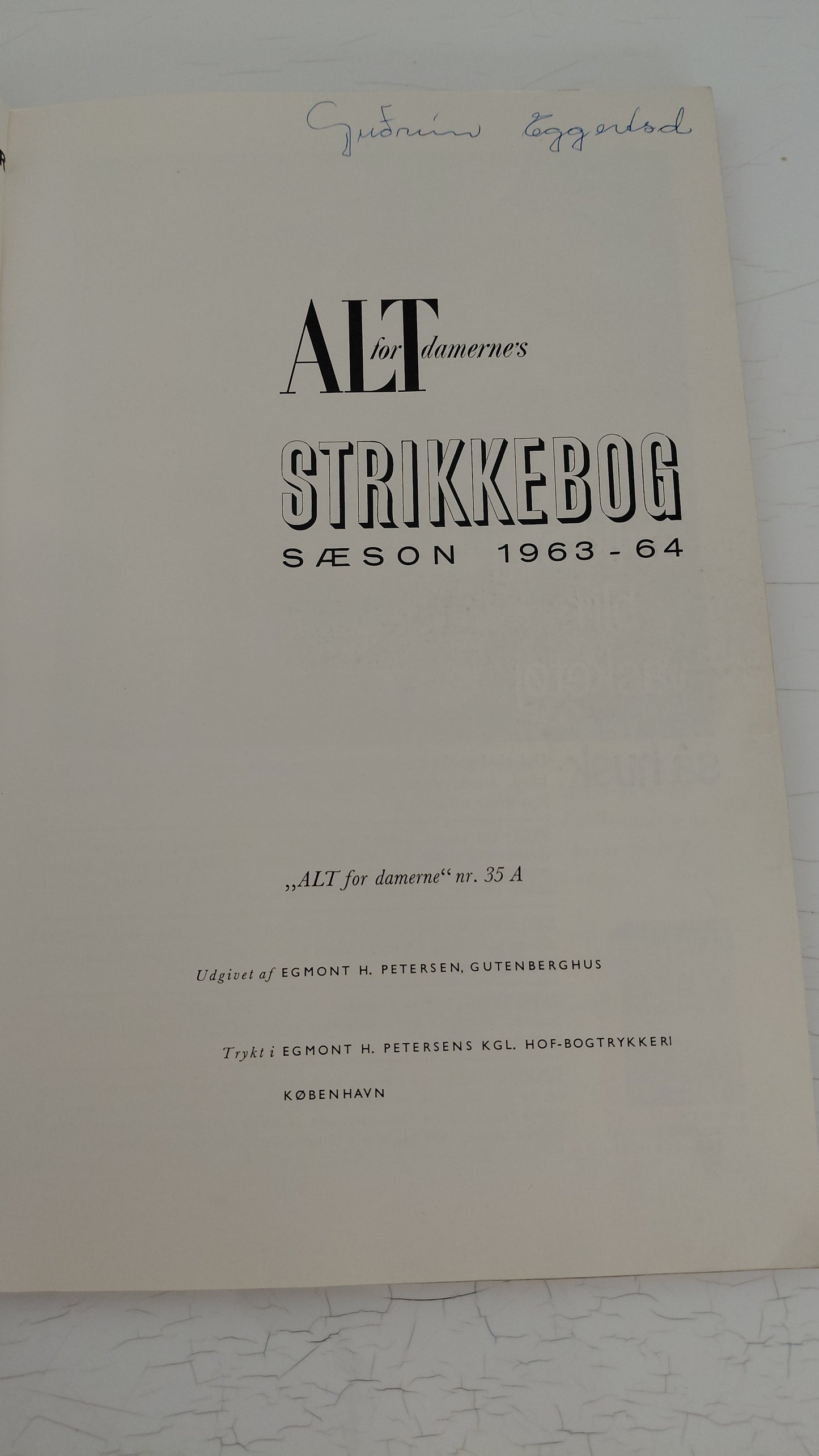 Strykkebog (Prjónabók) 1963-1964, Alt for damernes