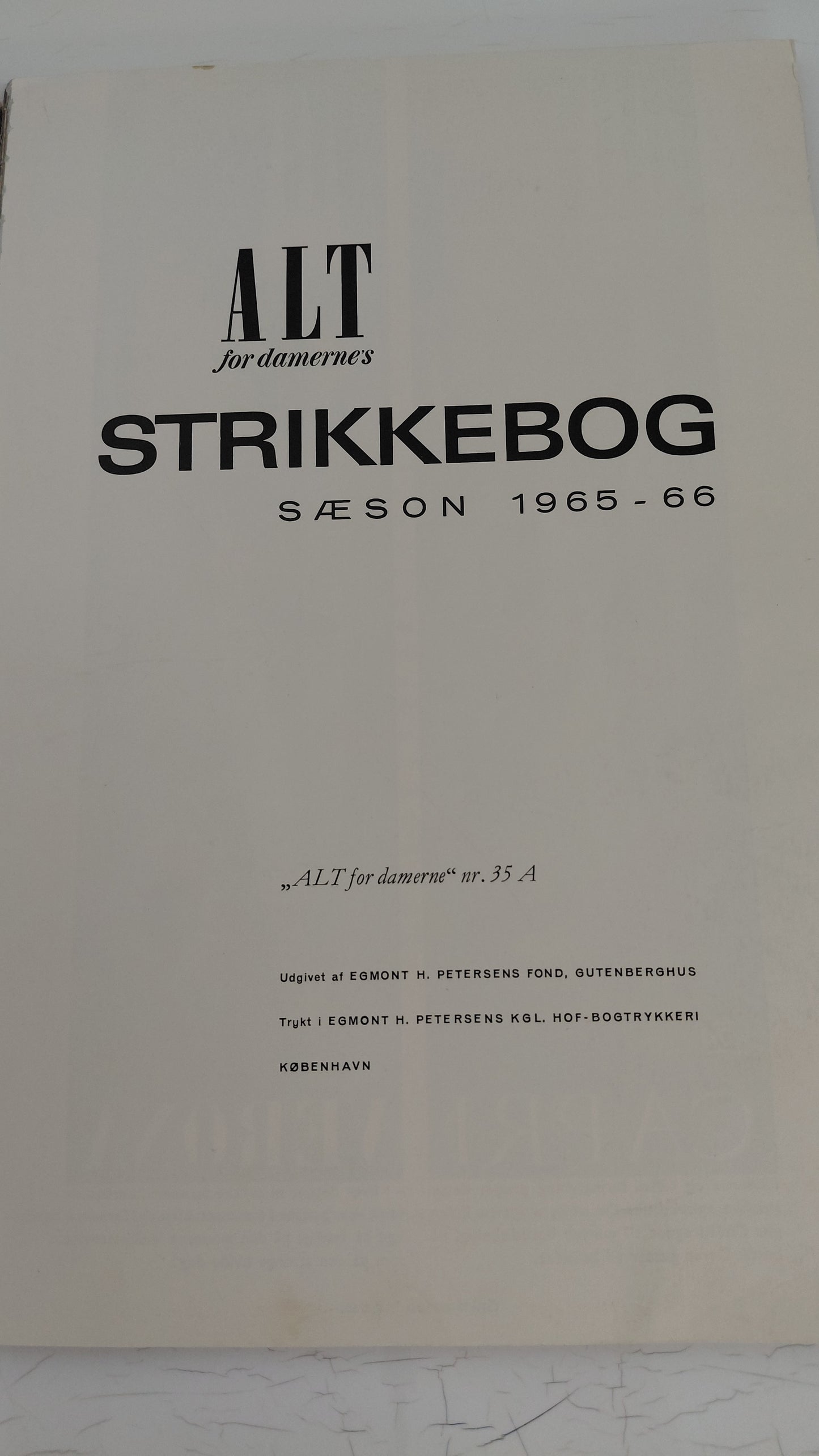 Strykkebog (Prjónabók) 1965-1966, Alt for damernes