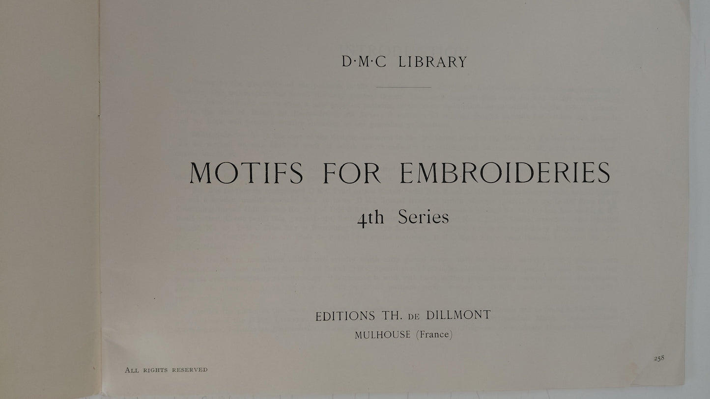 Motifs for Embroderies (útsaumur) no. 4 ár 1958, DMC Library