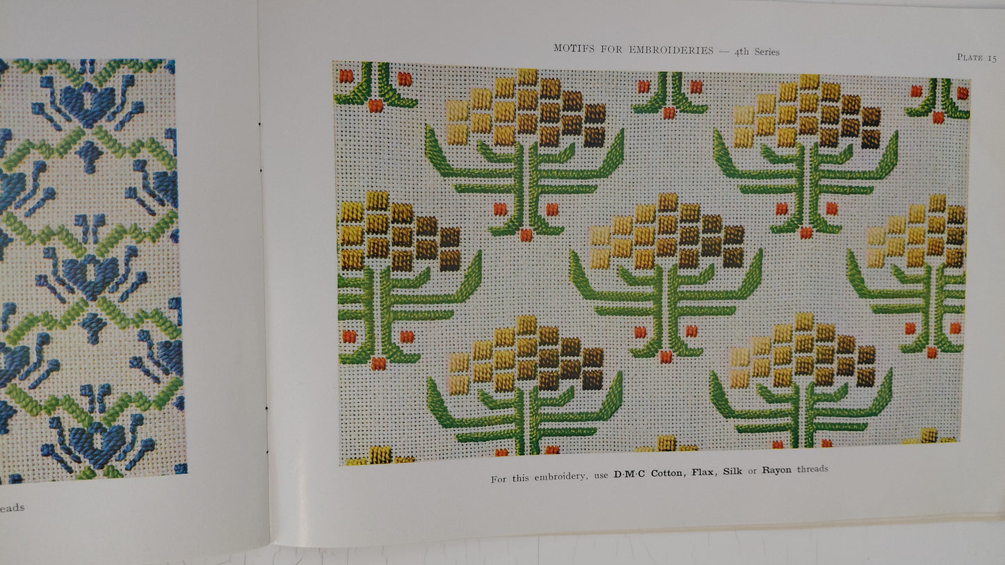 Motifs for Embroderies (útsaumur) no. 4 ár 1958, DMC Library