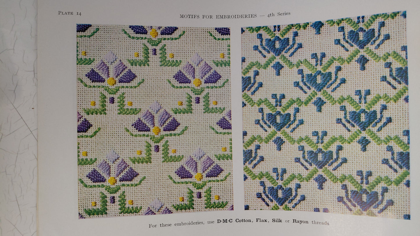 Motifs for Embroderies (útsaumur) no. 4 ár 1958, DMC Library