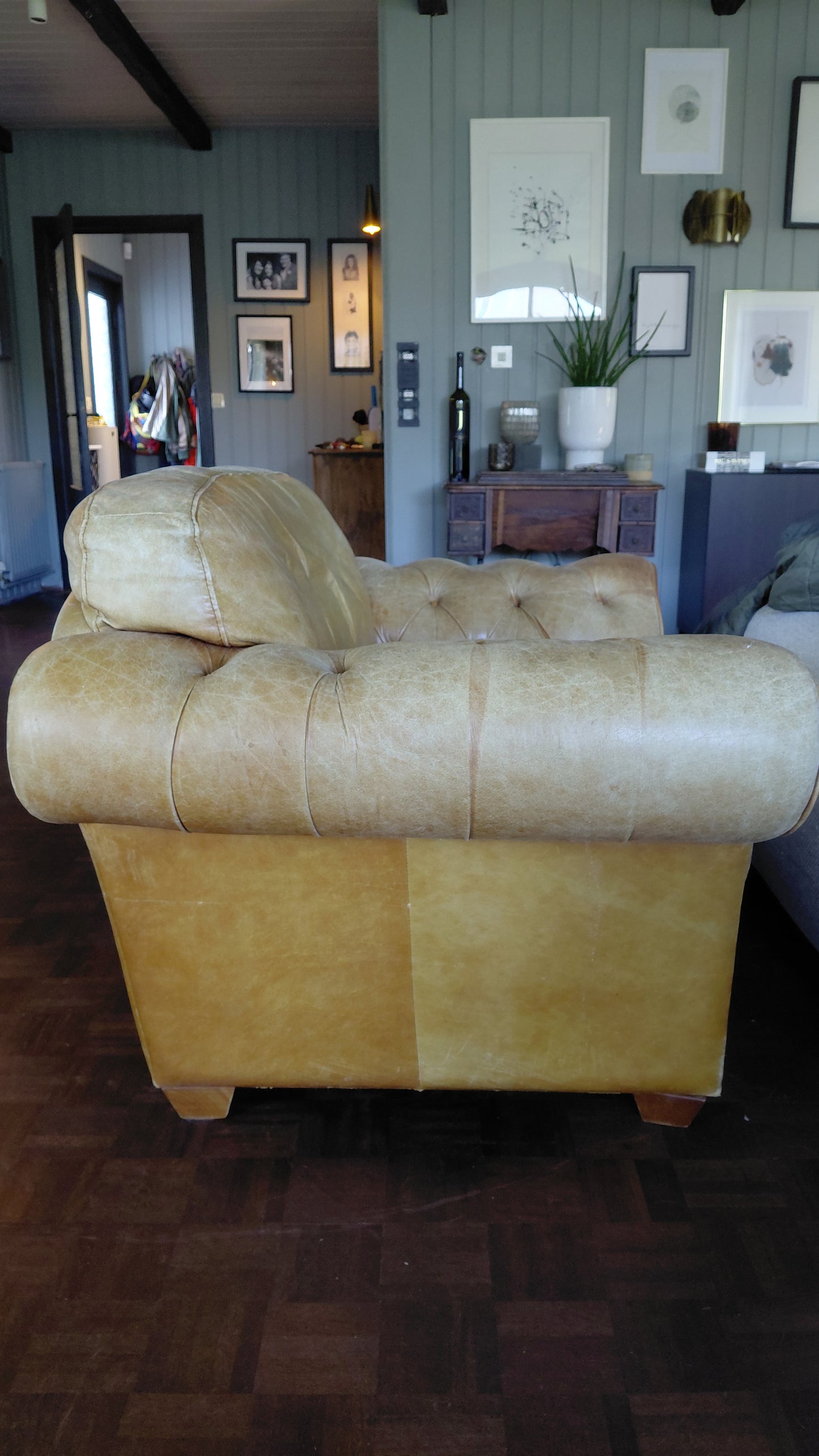 Vintage leðurstóll (1990-2000), Made in Italy