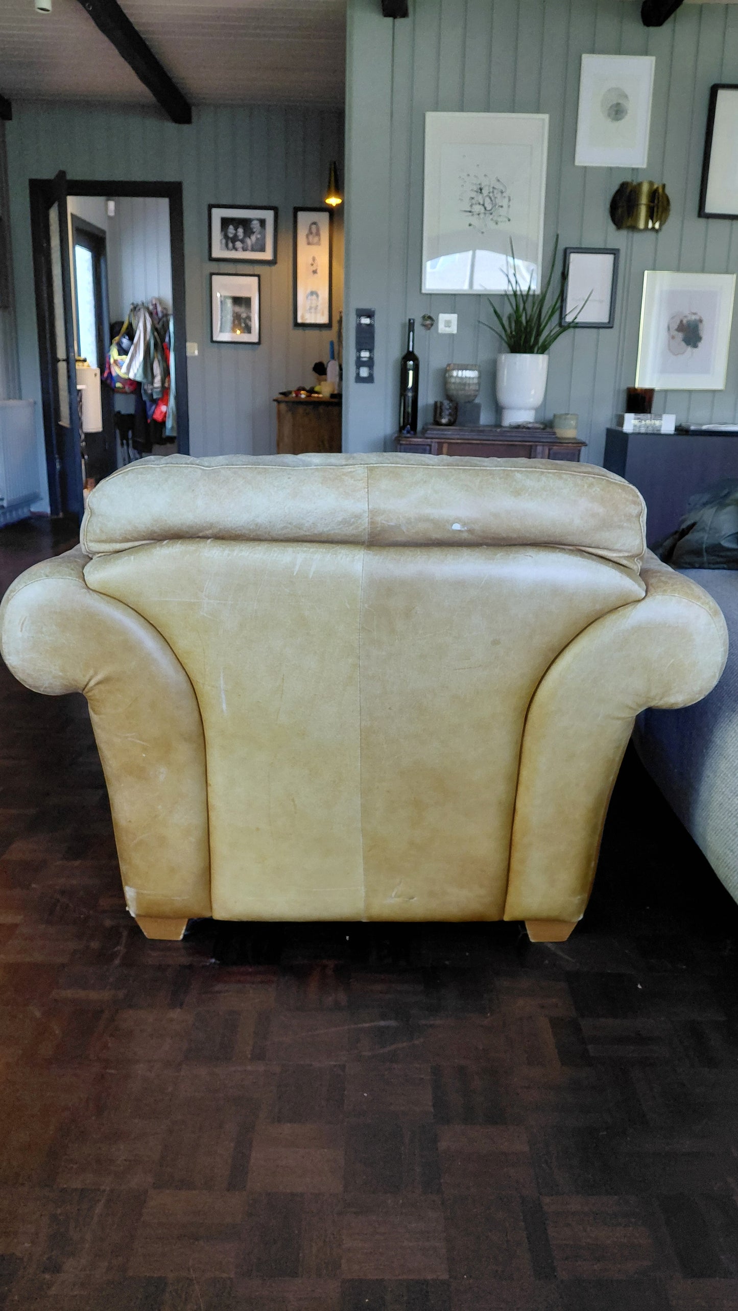 Vintage leðurstóll (1990-2000), Made in Italy