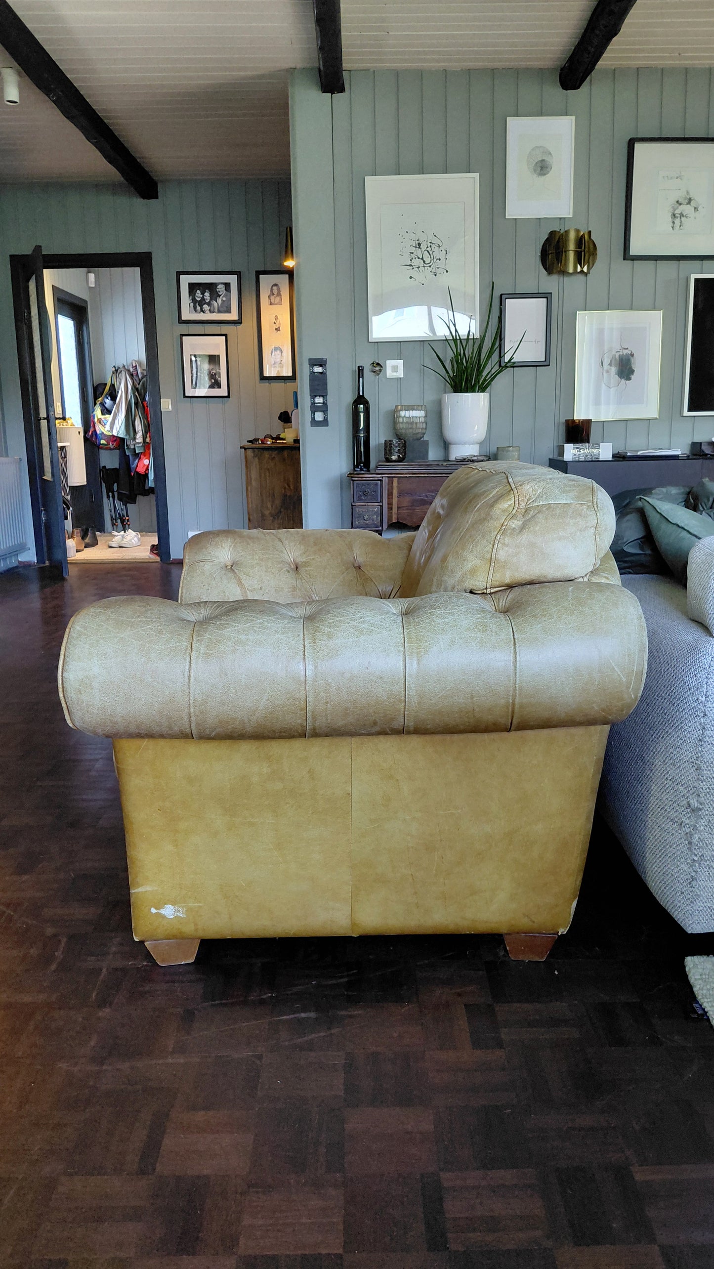 Vintage leðurstóll (1990-2000), Made in Italy