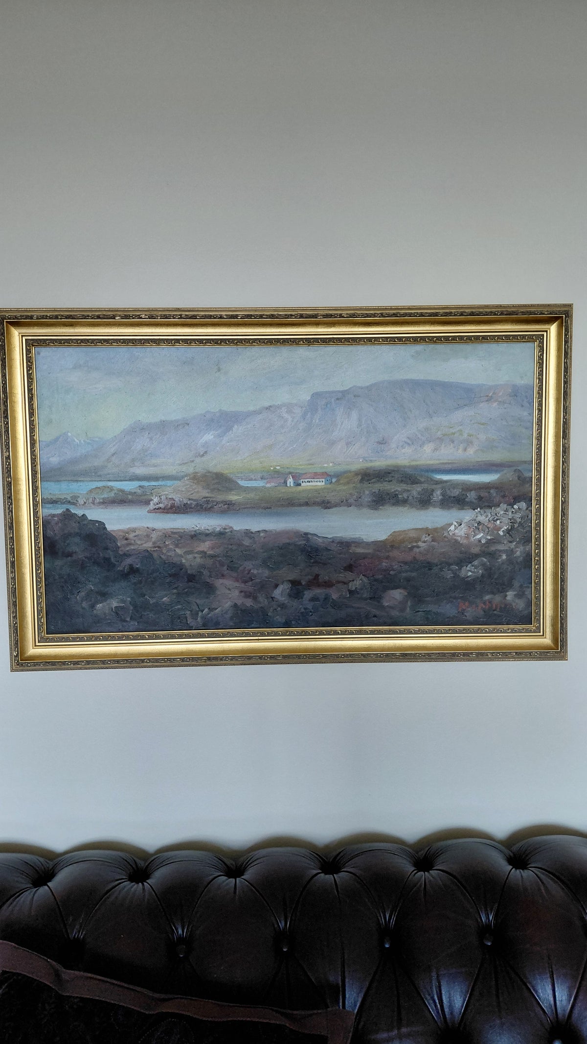 Olíumálverk af Viðey, Matthías Sigfússon (1904-1984)