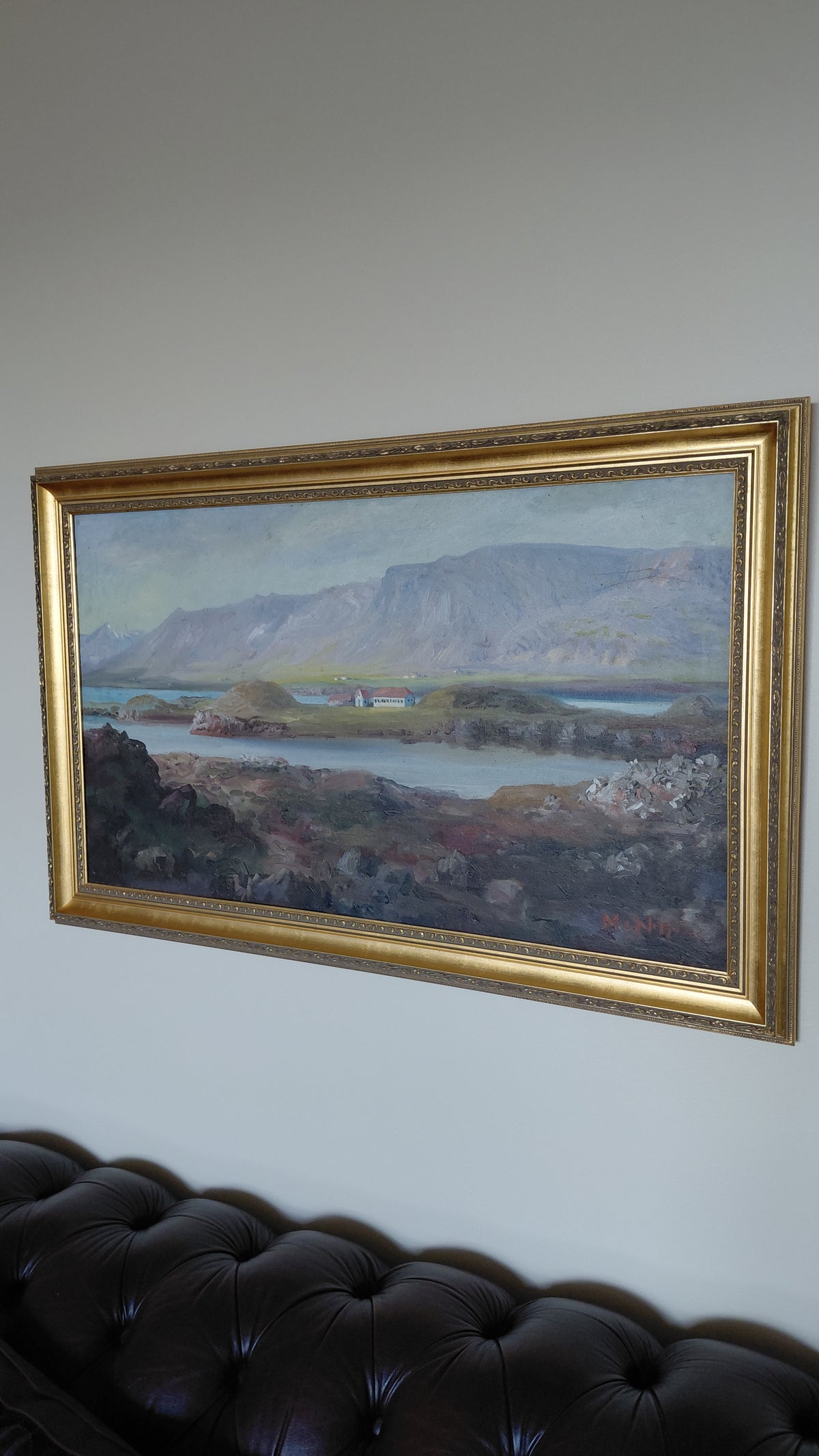 Olíumálverk af Viðey, Matthías Sigfússon (1904-1984)
