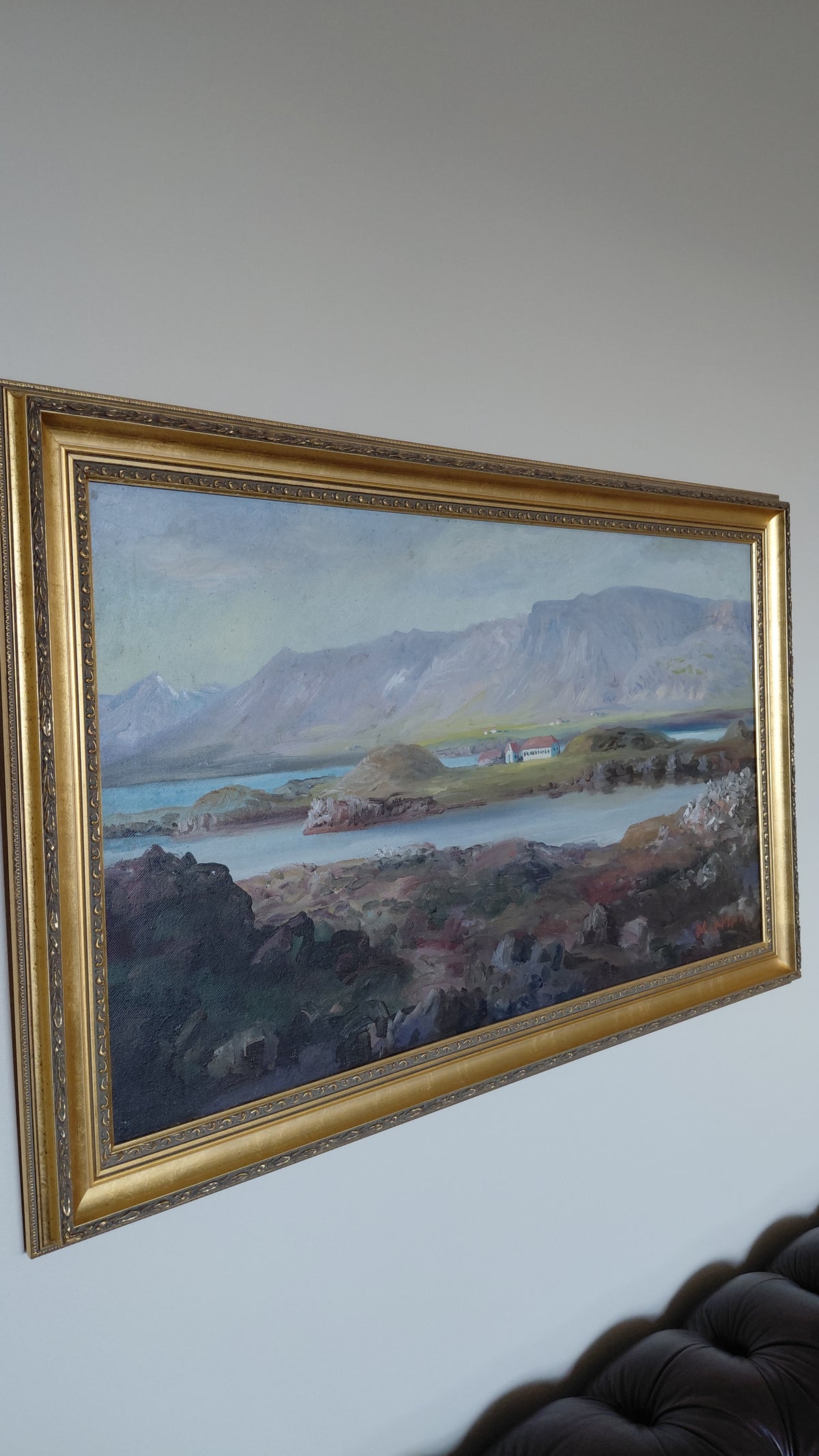 Olíumálverk af Viðey, Matthías Sigfússon (1904-1984)
