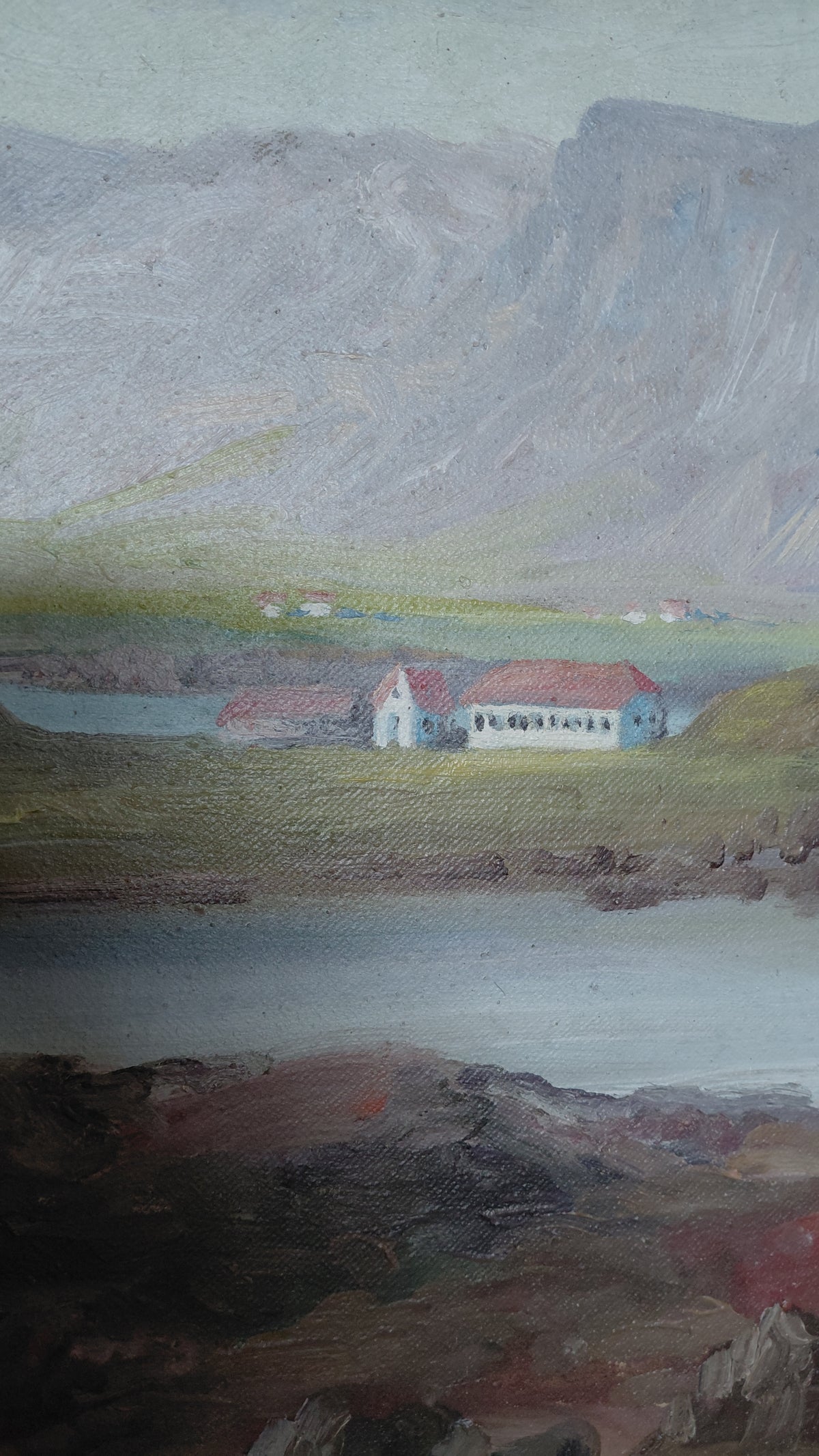 Olíumálverk af Viðey, Matthías Sigfússon (1904-1984)
