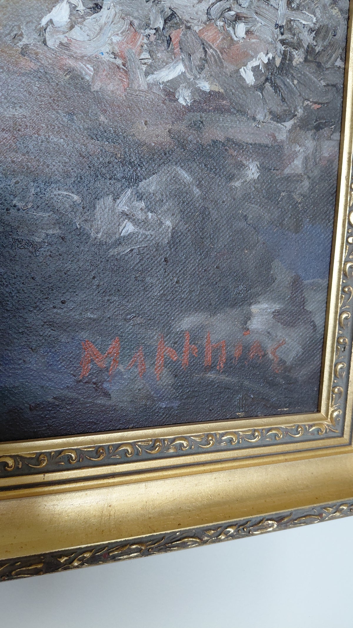 Olíumálverk af Viðey, Matthías Sigfússon (1904-1984)