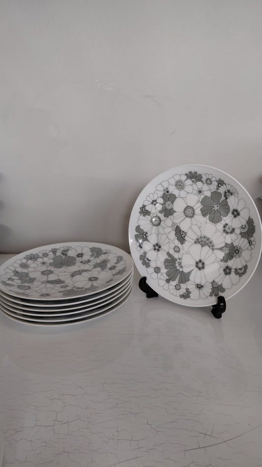 Hliðardiskar, stakir "studio-linie, Bouquet in Grey“ 1960-1970, Rosenthal