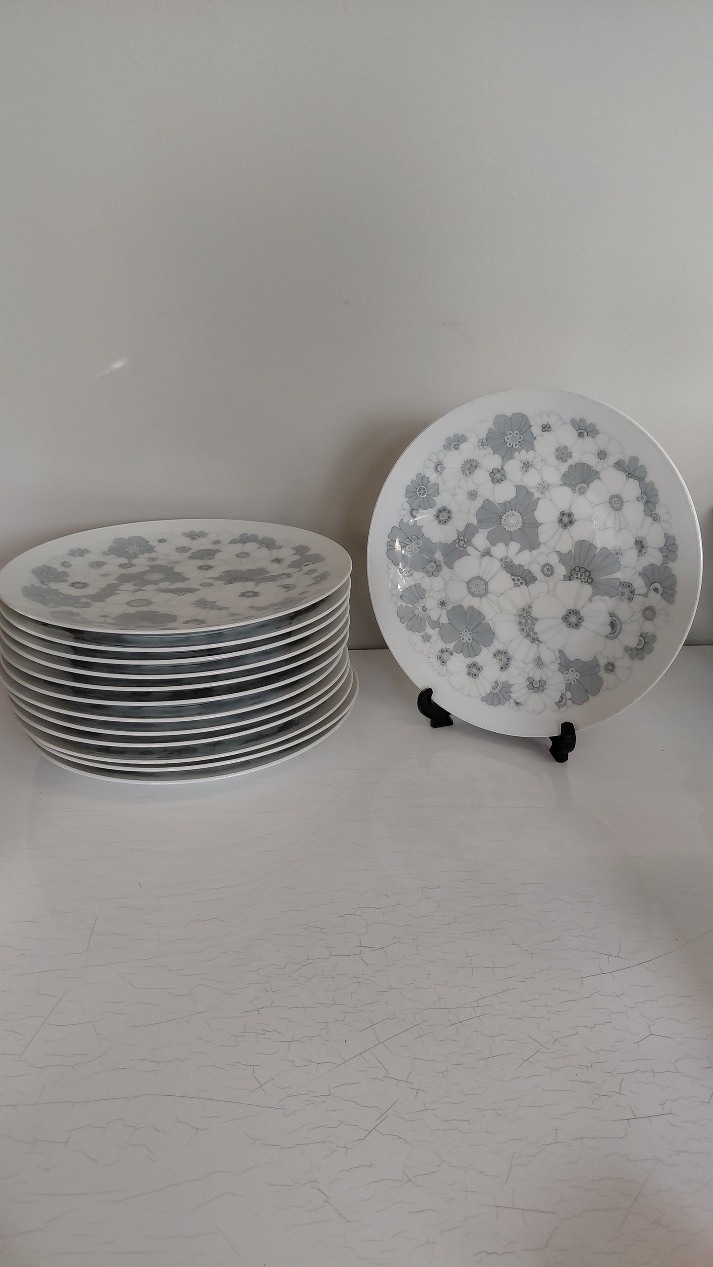 Matardiskar "studio-linie, Bouquet in Grey“ 1960-1970, Rosenthal