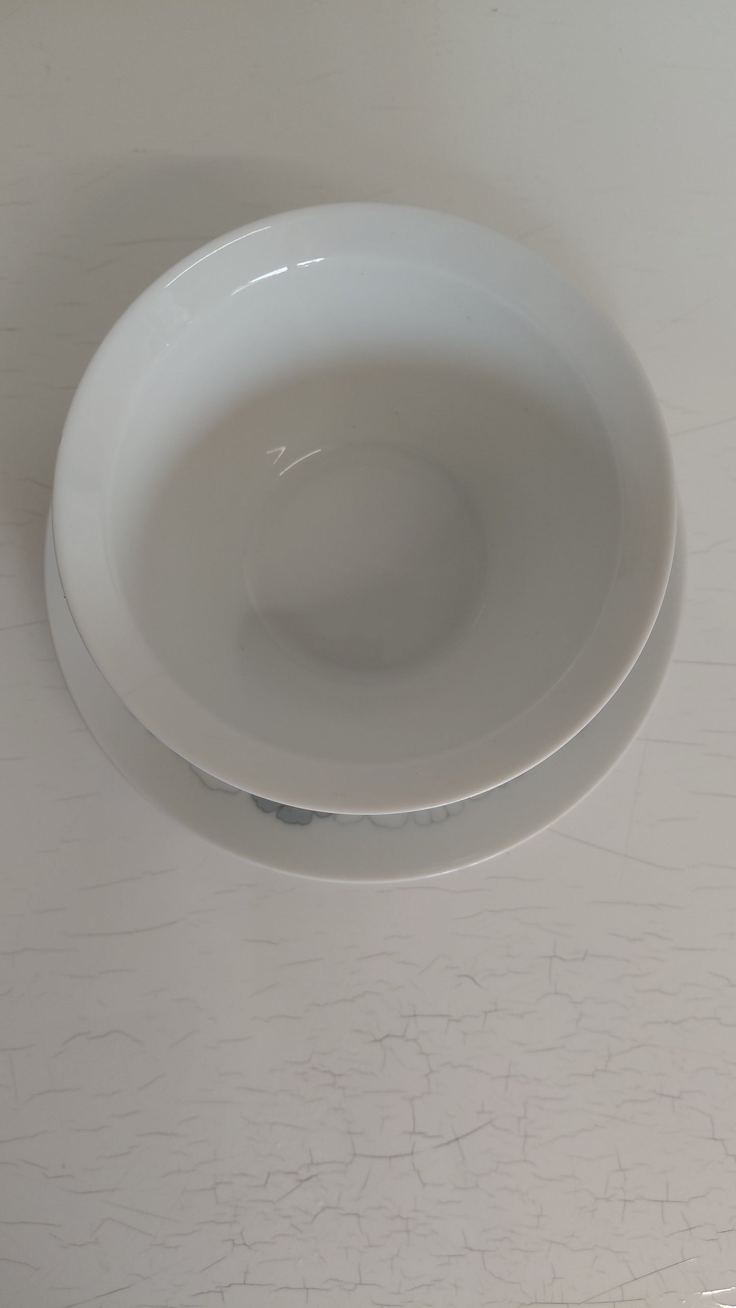Sósuskál með áföstum undirdisk "studio-linie, Bouquet in Grey“ 1960-1970, Rosenthal