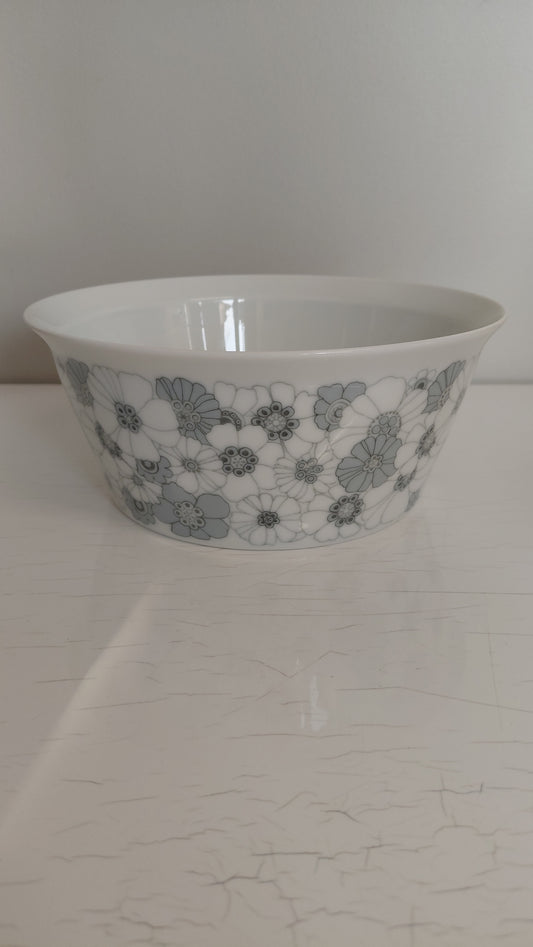 Stór framreiðsluskál "studio-linie, Bouquet in Grey“ 1960-1970, Rosenthal