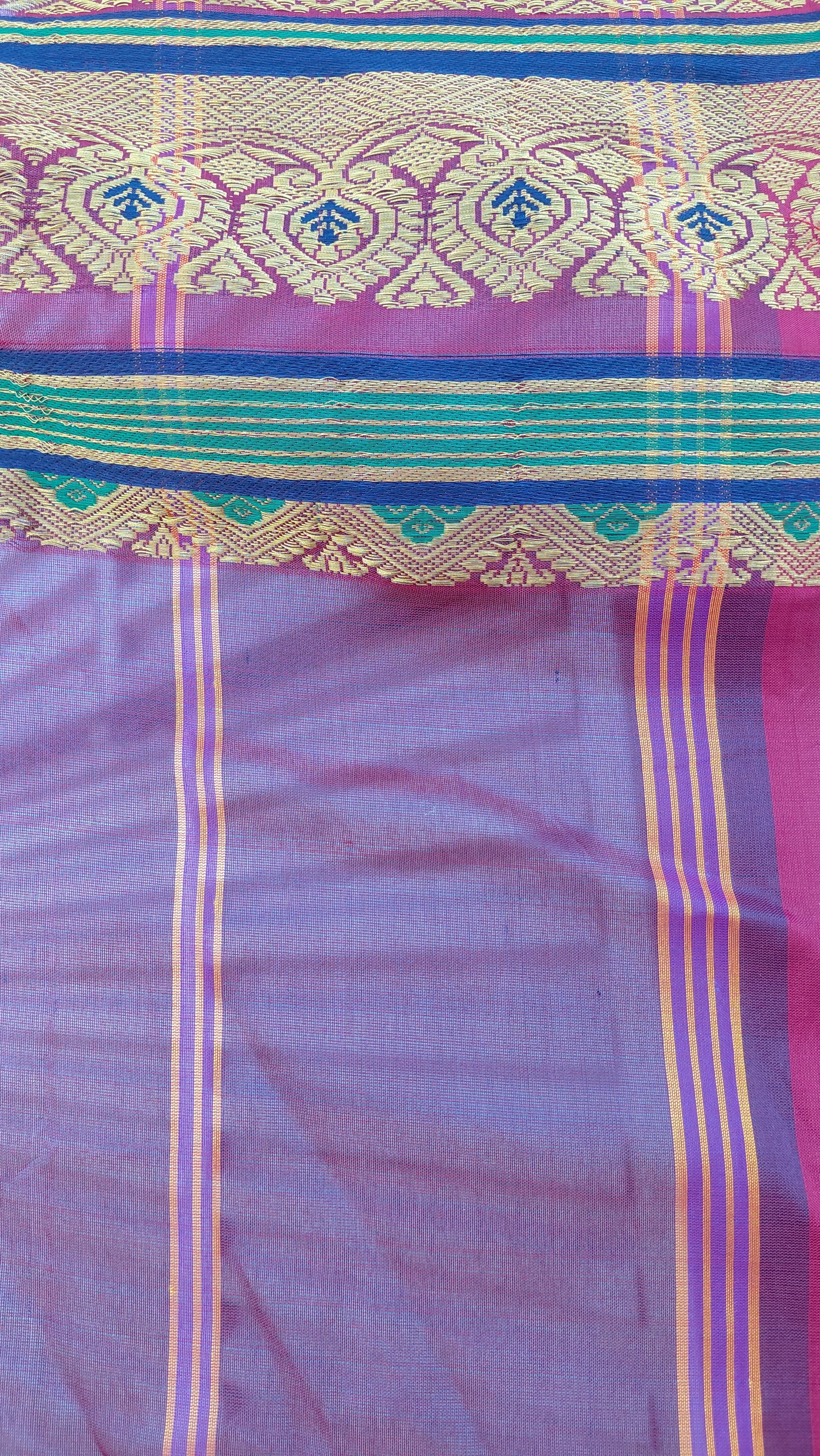 Indverskt saree 100% silki (vintage)