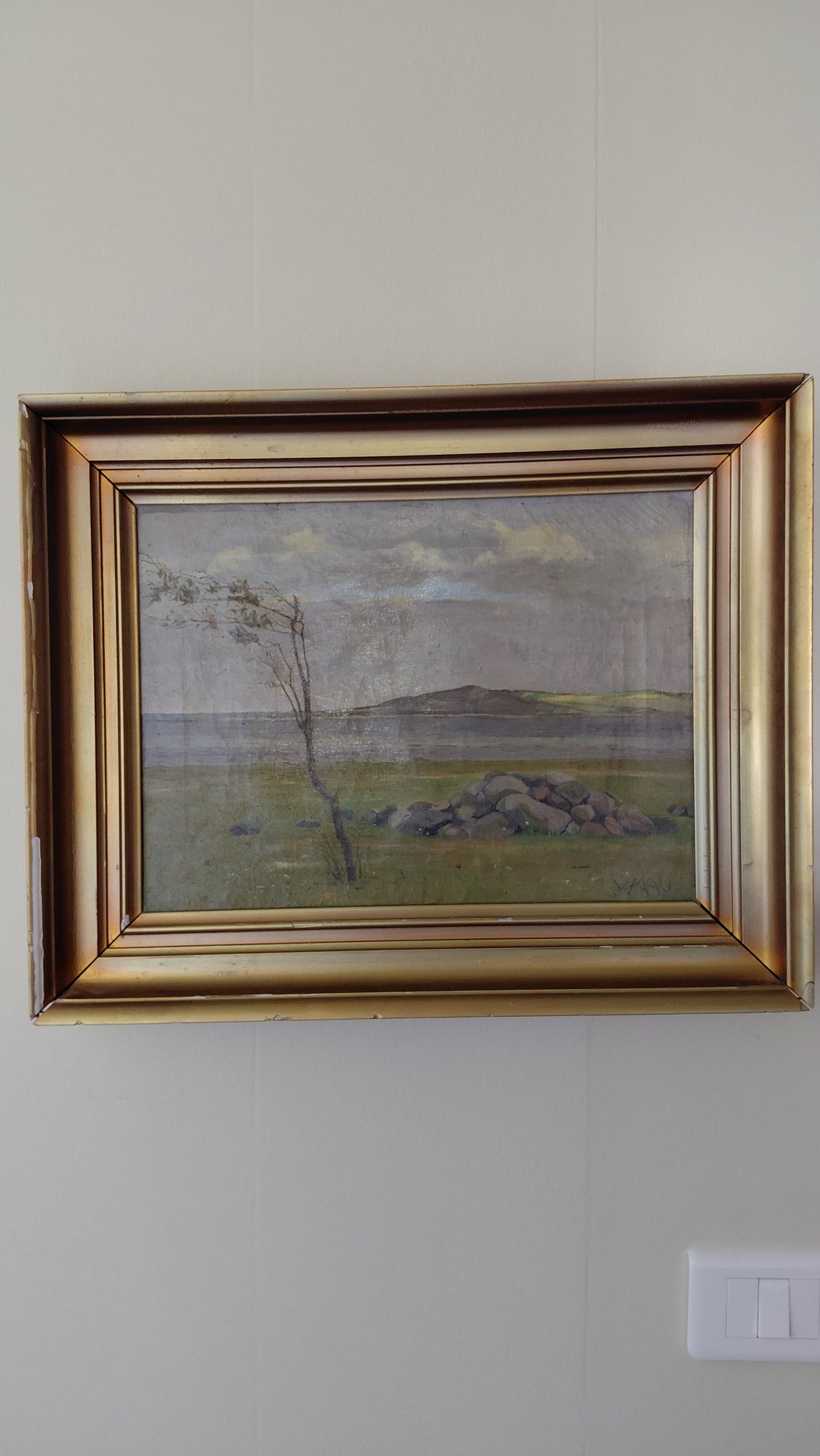 Olíumálverk af dönsku landslagi  52x42 cm (1922), Valdemar Maue (1892-1952)