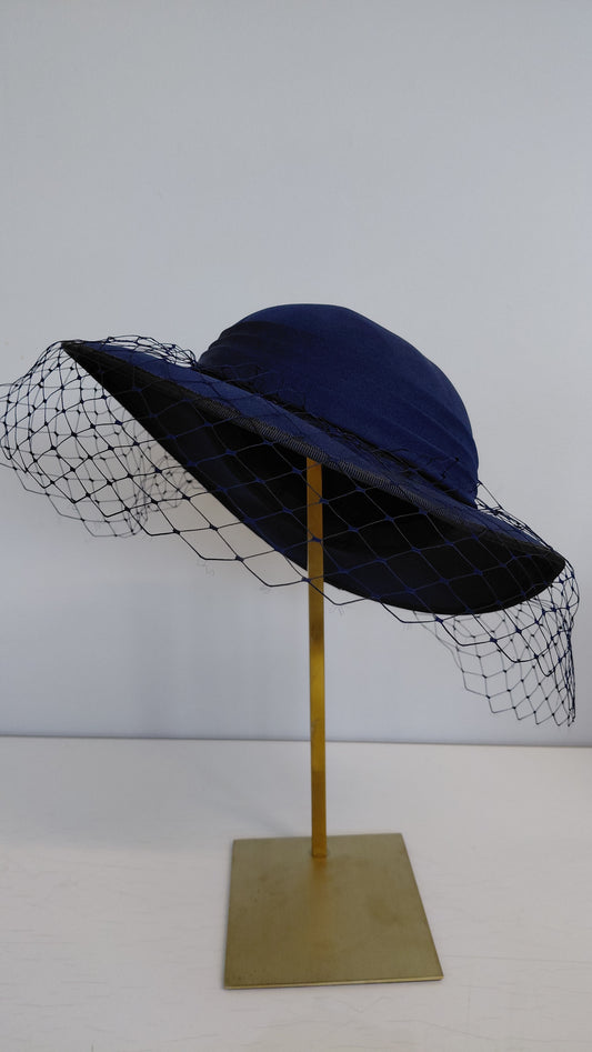 Vintage samkvæmishattur með slöri (1950-1960), Vintage
