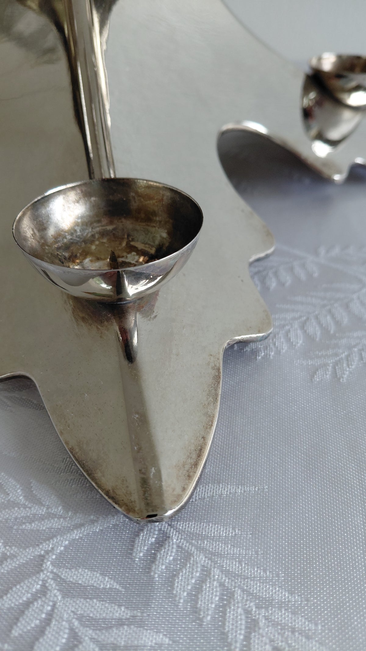 Jólatrés kertastjaki silfurhúðaður H37, Goldinger Silver Art