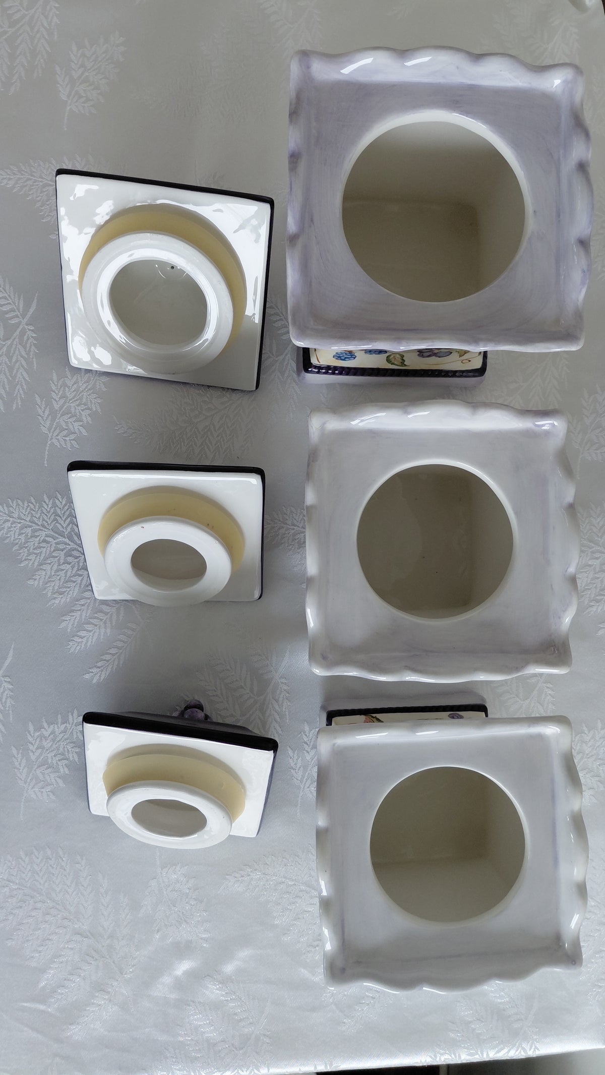 Keramik geymslukrukkur í sveitastíl 3 stk seljast saman, Capriware