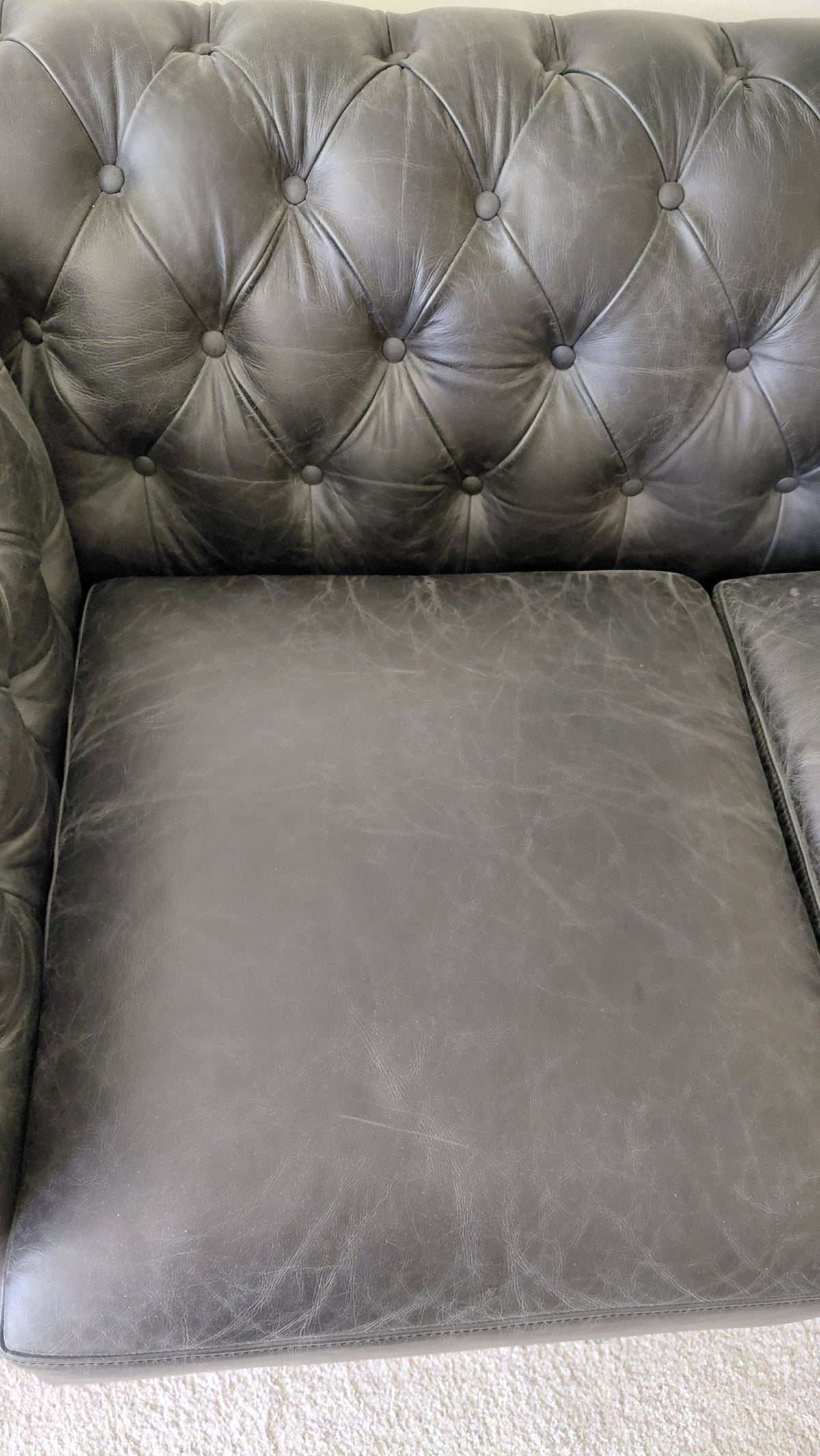 Imperial (Chesterfield) 3. manna sófi úr vintage leðri, Lasunya / Imperial