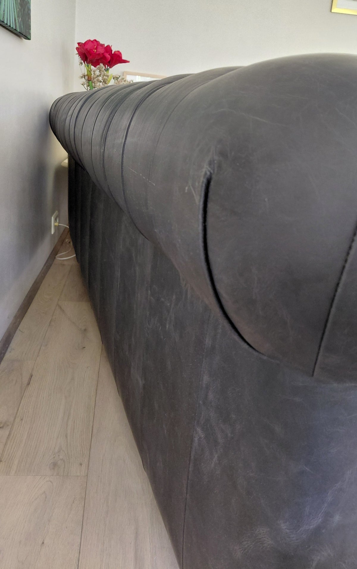 Imperial (Chesterfield) 3. manna sófi úr vintage leðri, Lasunya / Imperial