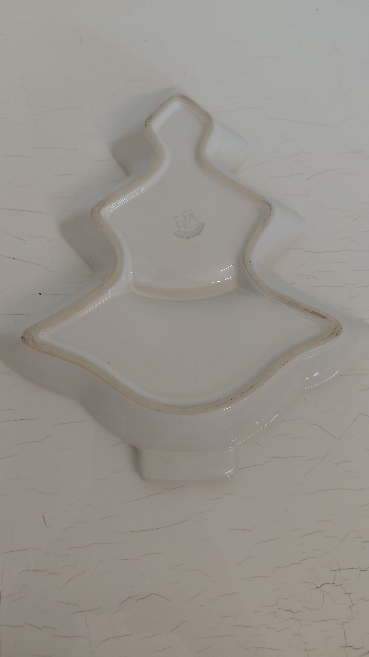 Jólatrés kökudiskur postulín, ELPA Alcobaça, Portugal