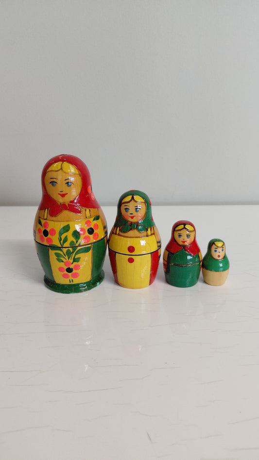 Ekta rússneskar babúskur 4 stk - (1995-2005), Semenovskaya Rospis
