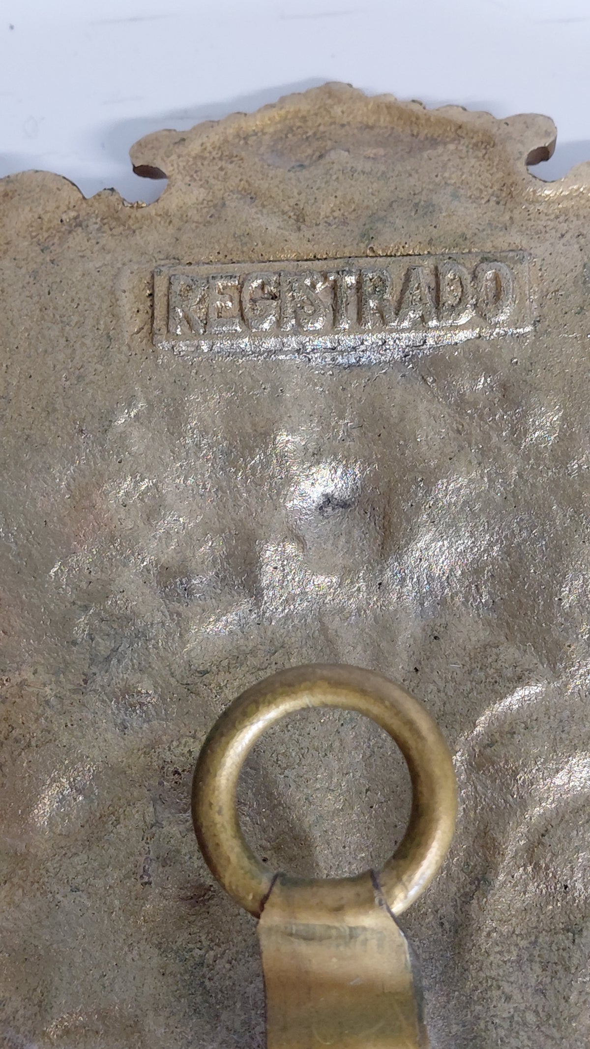 Gylltur platti í rokokó stíl (Ø37 cm), Vintage