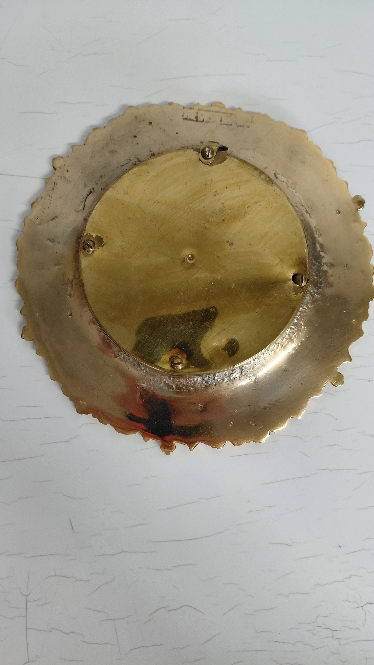 Gylltur platti í rokokó stíl (Ø15 cm), Vintage