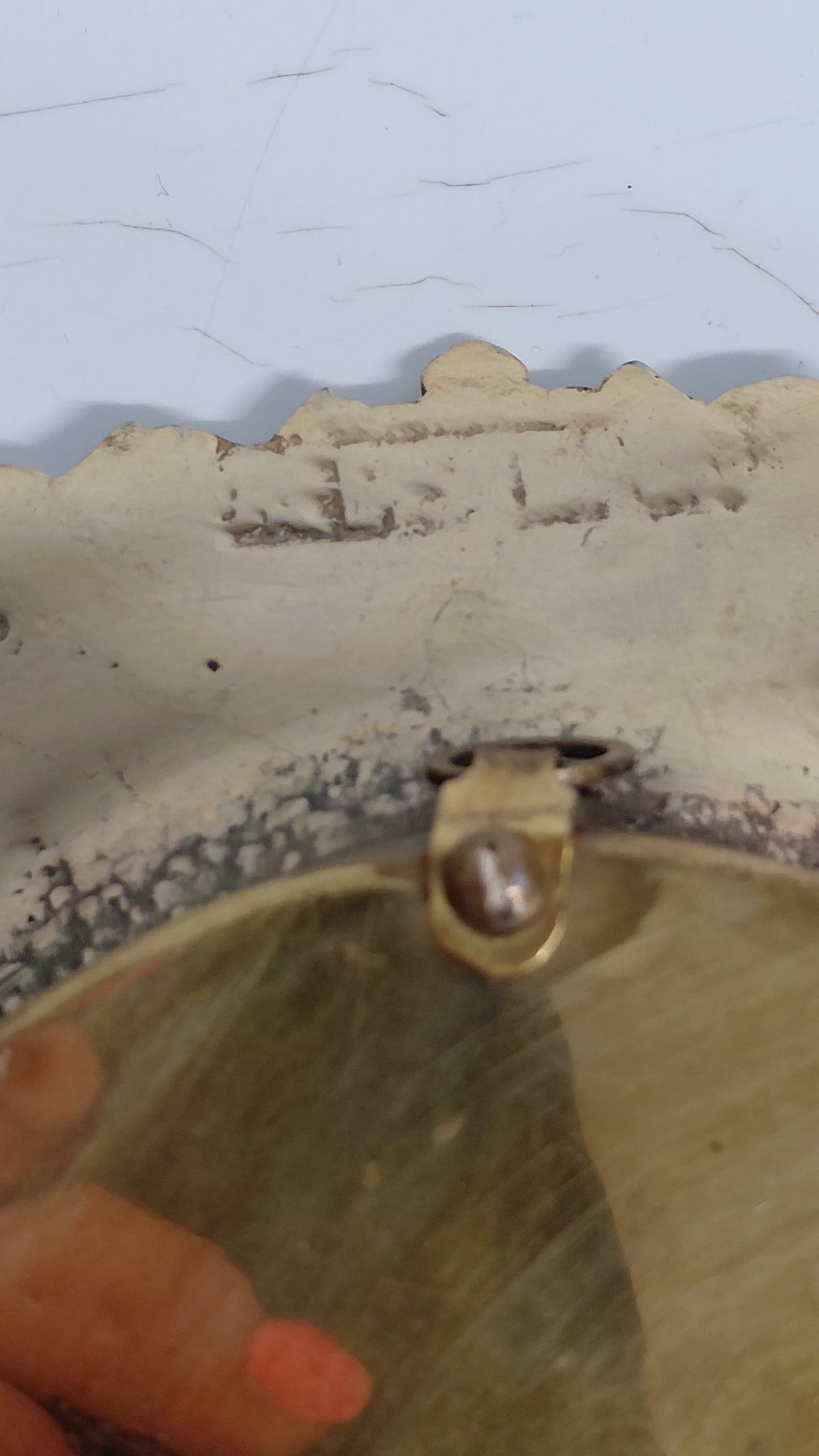 Gylltur platti í rokokó stíl (Ø15 cm), Vintage