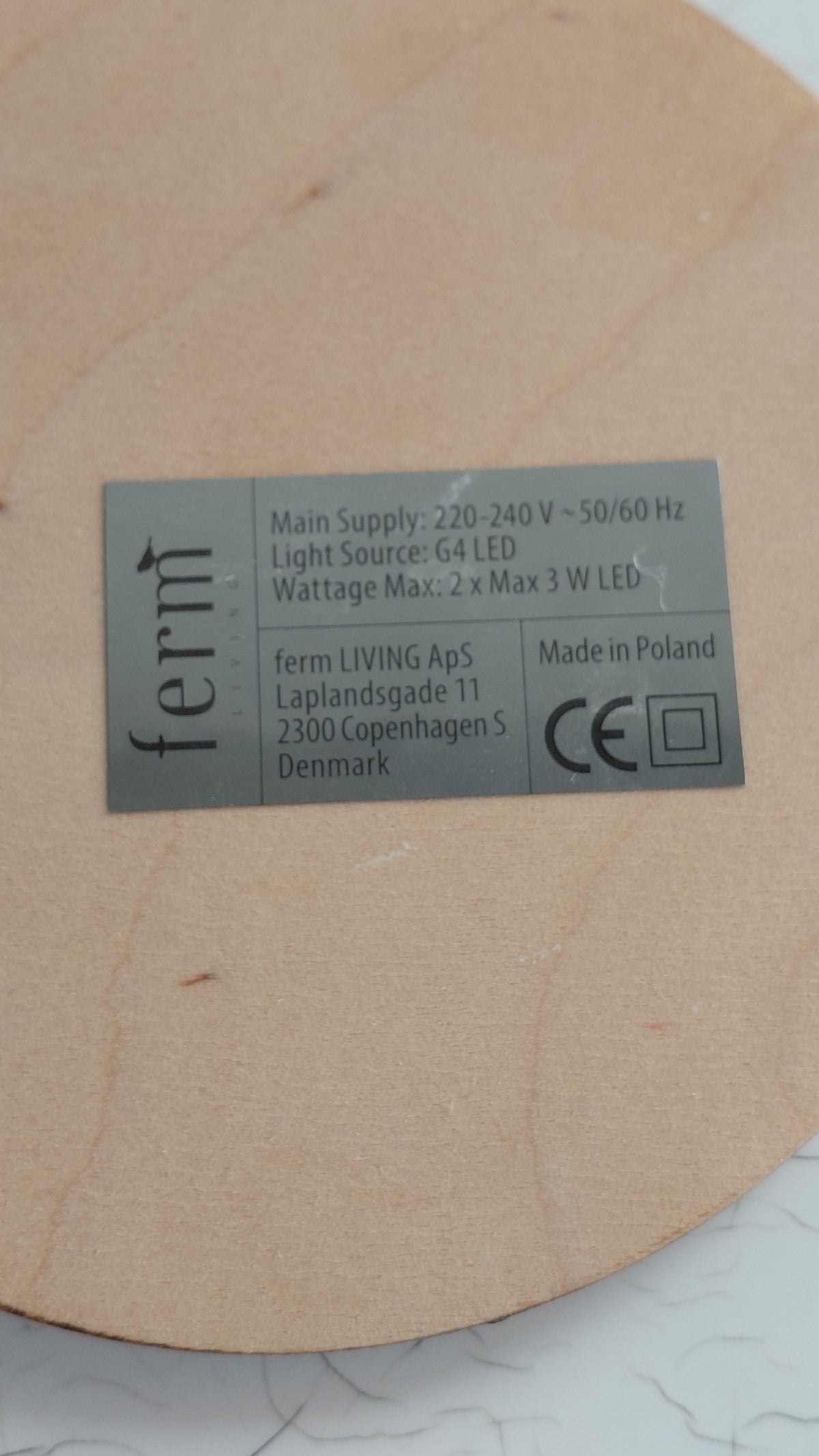 Skýja lampi, ferm LIVING