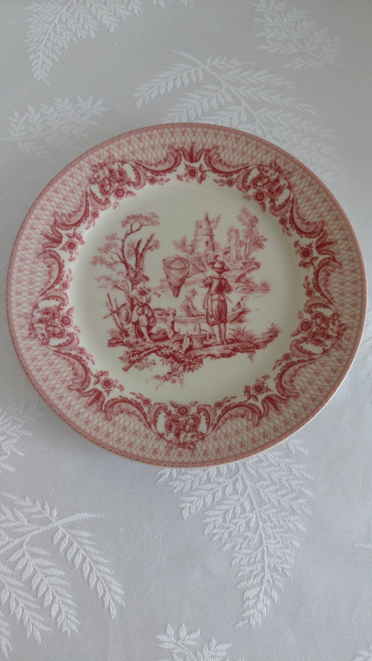 Diskur Börn, Toile de Jouy munstur (Ø20.5 cm), I. Godinger & Co.