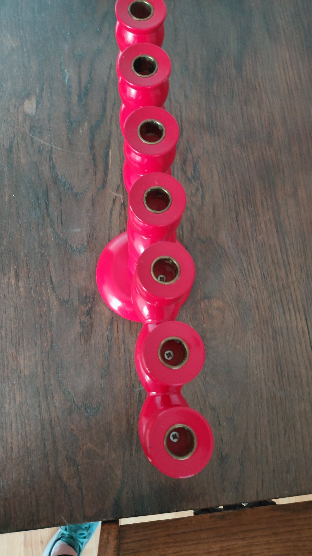 Vintage aðventu kertastjaki 7 arma "kulljusstake" (1970-1980), Made in Sweden