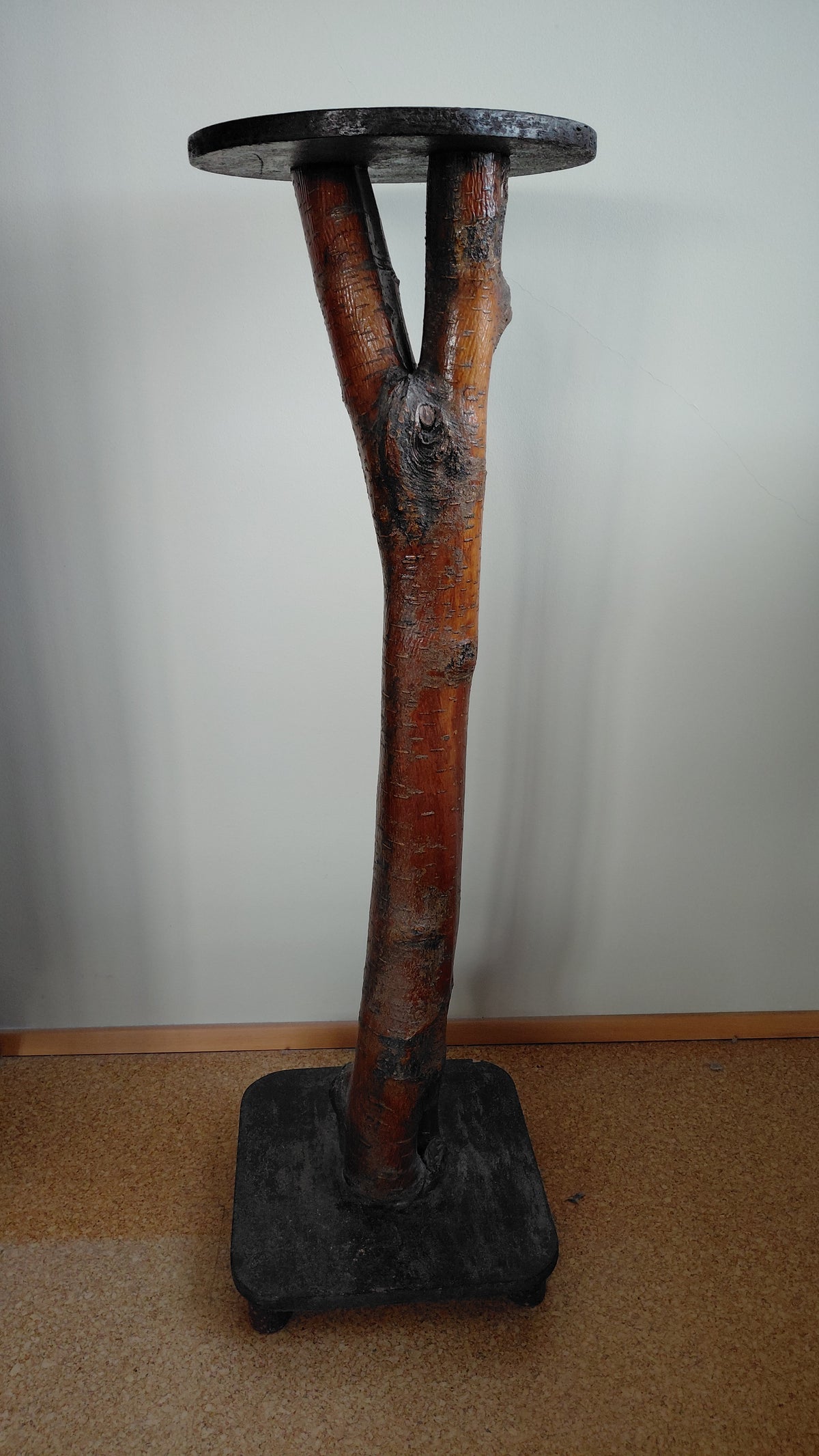 Blómasúla úr náttúrulegri trjágrein (H99 cm), Vintage