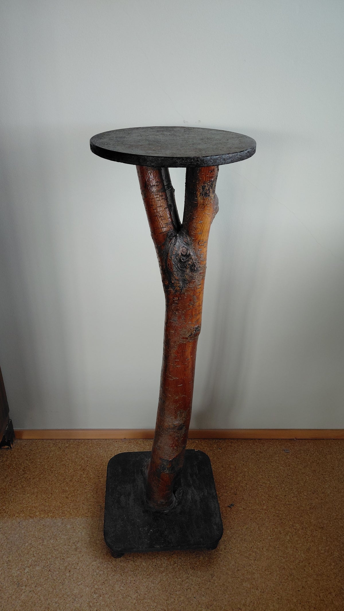 Blómasúla úr náttúrulegri trjágrein (H99 cm), Vintage